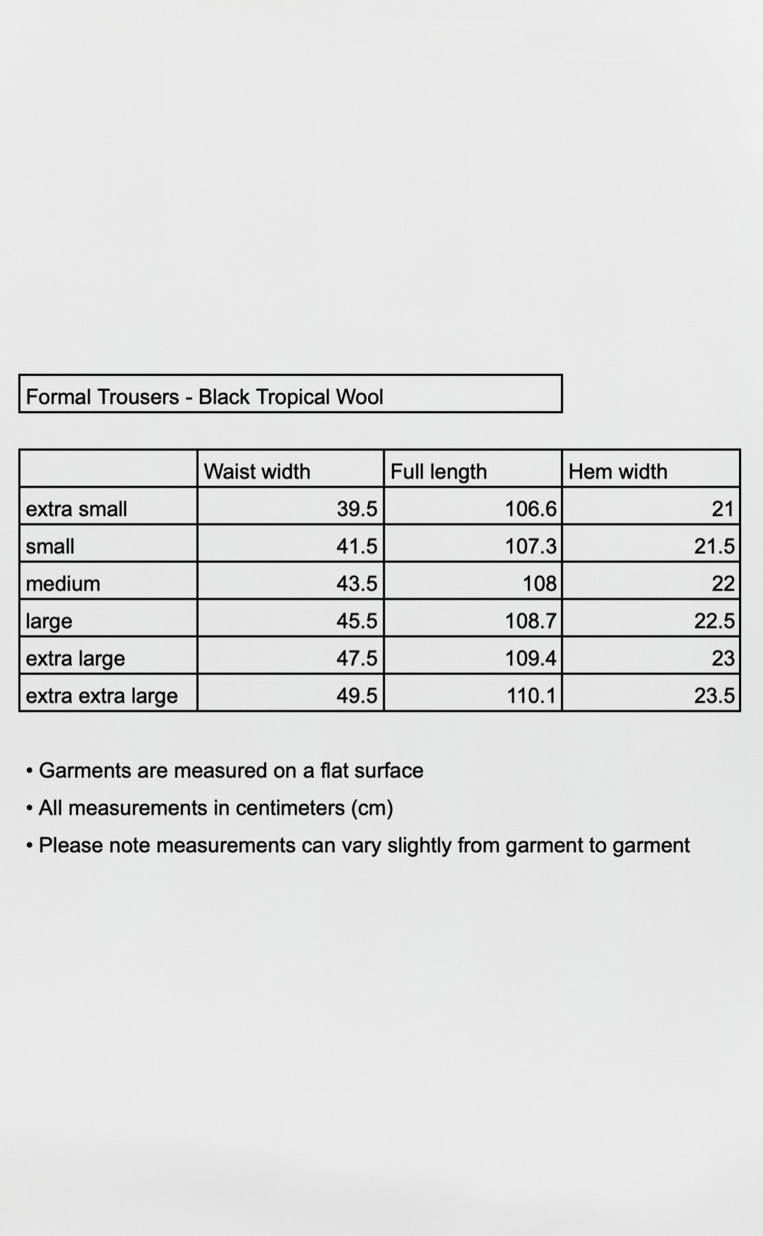 Formal Trousers - Black Tropical Wool