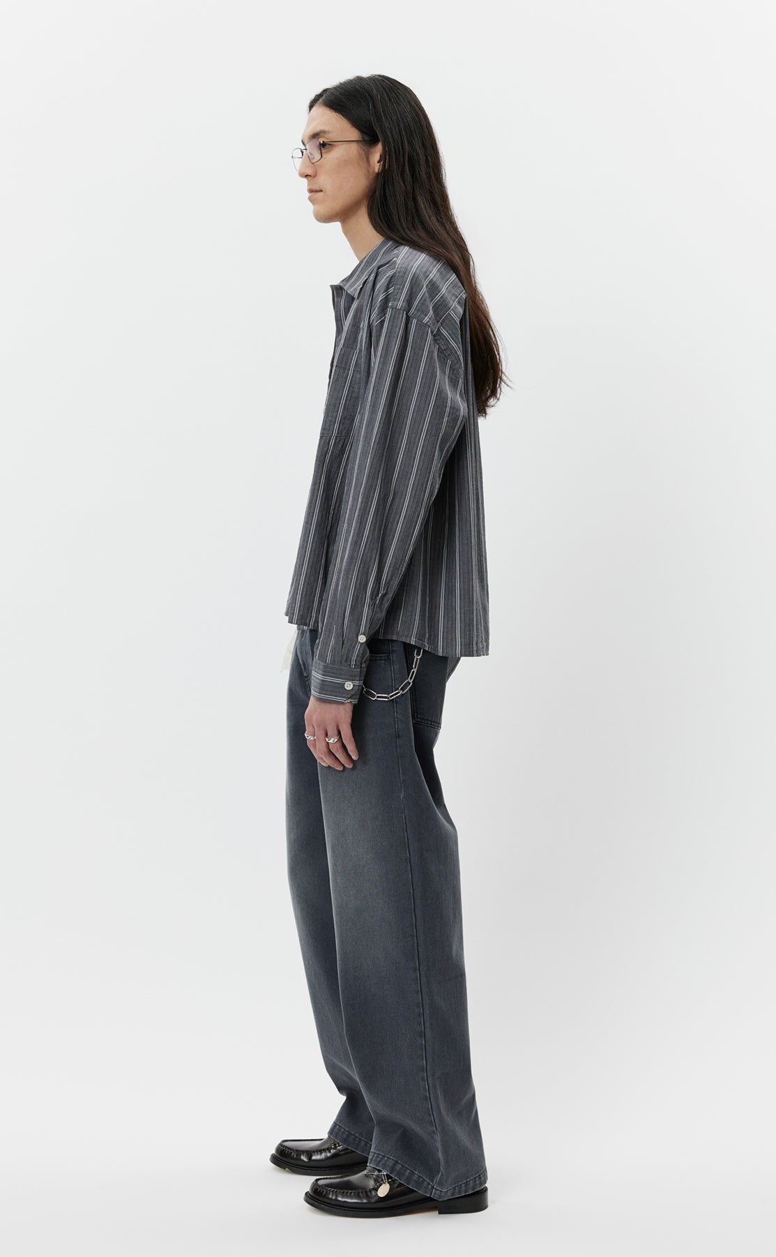 Frame Shirt - Grey Raised Stripe