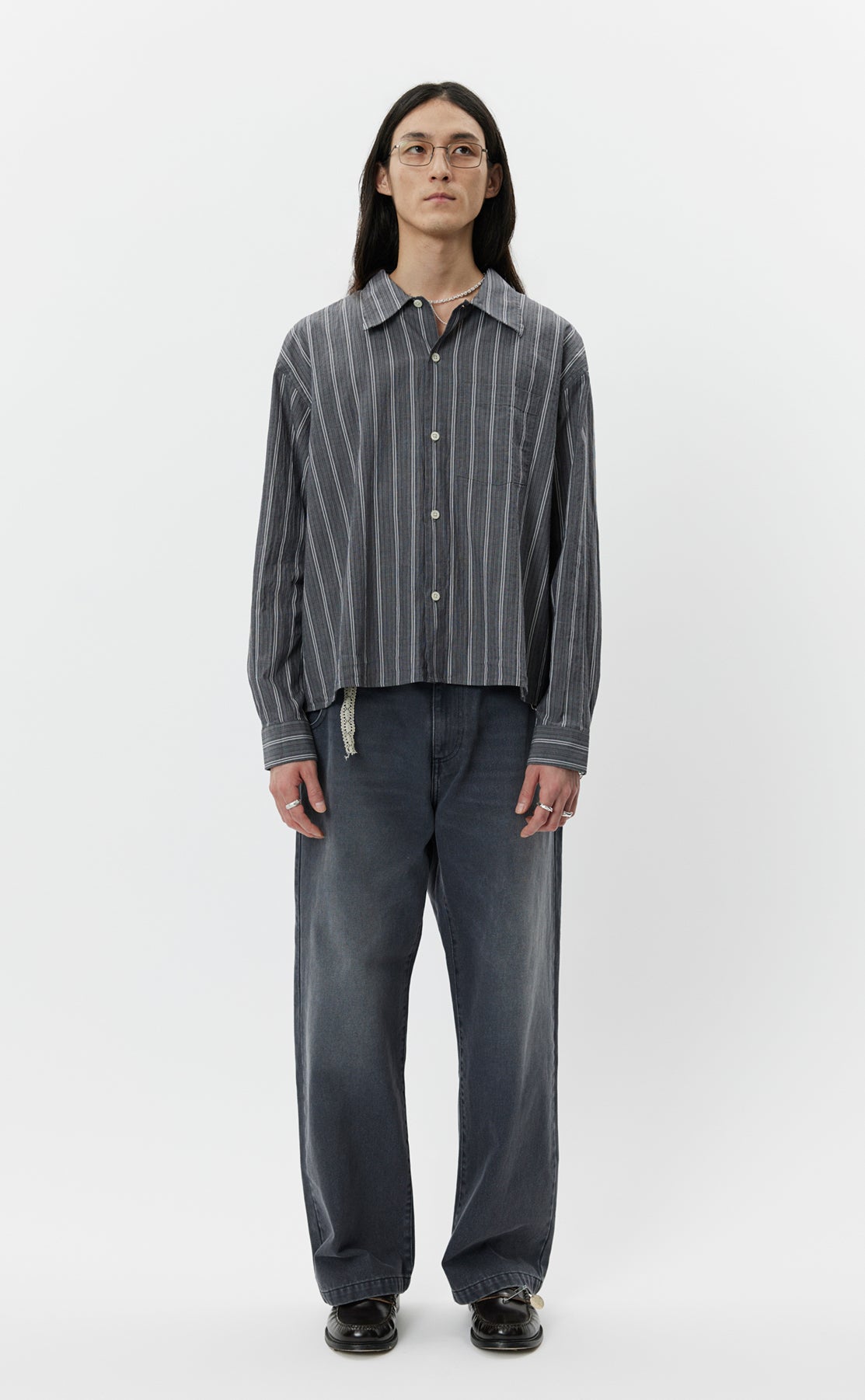 Frame Shirt - Grey Raised Stripe