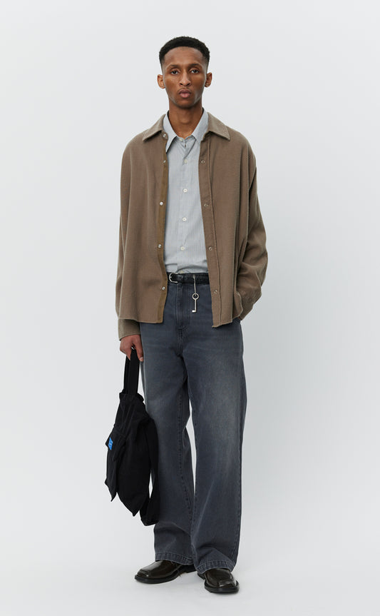 Gambler Shirt - Dark Taupe Fuzz