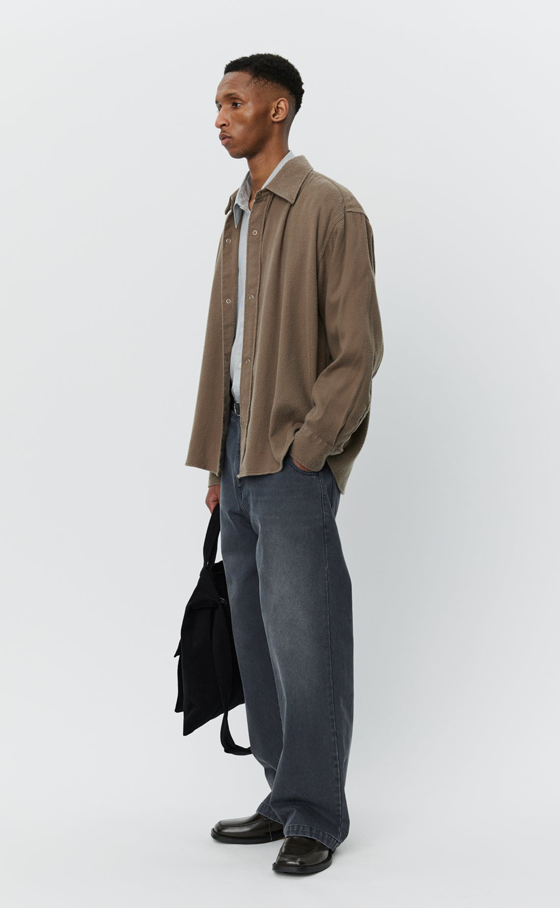 Gambler Shirt - Dark Taupe Fuzz