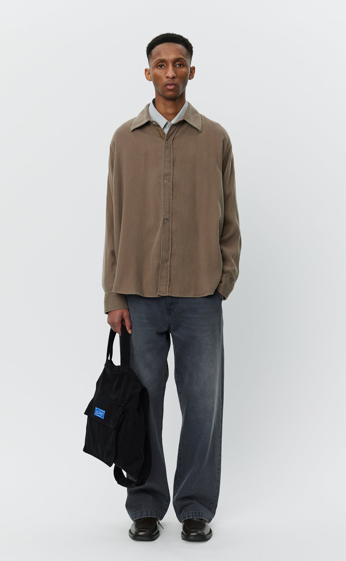 Gambler Shirt - Dark Taupe Fuzz