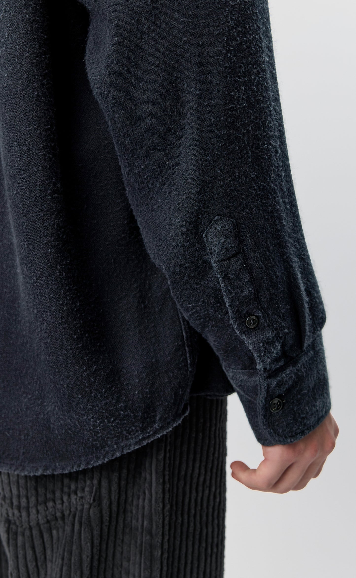 Gambler Shirt - Black Fuzz Tencel