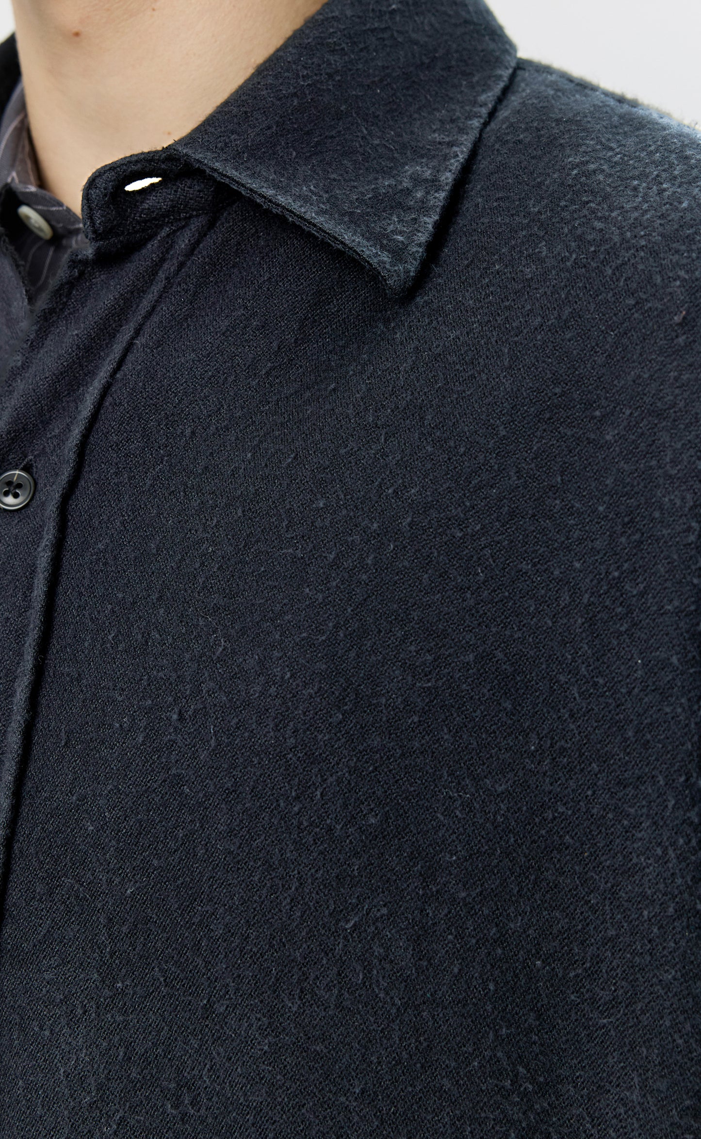 Gambler Shirt - Black Fuzz Tencel