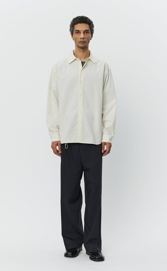 Generous Shirt  - Warm White Poplin