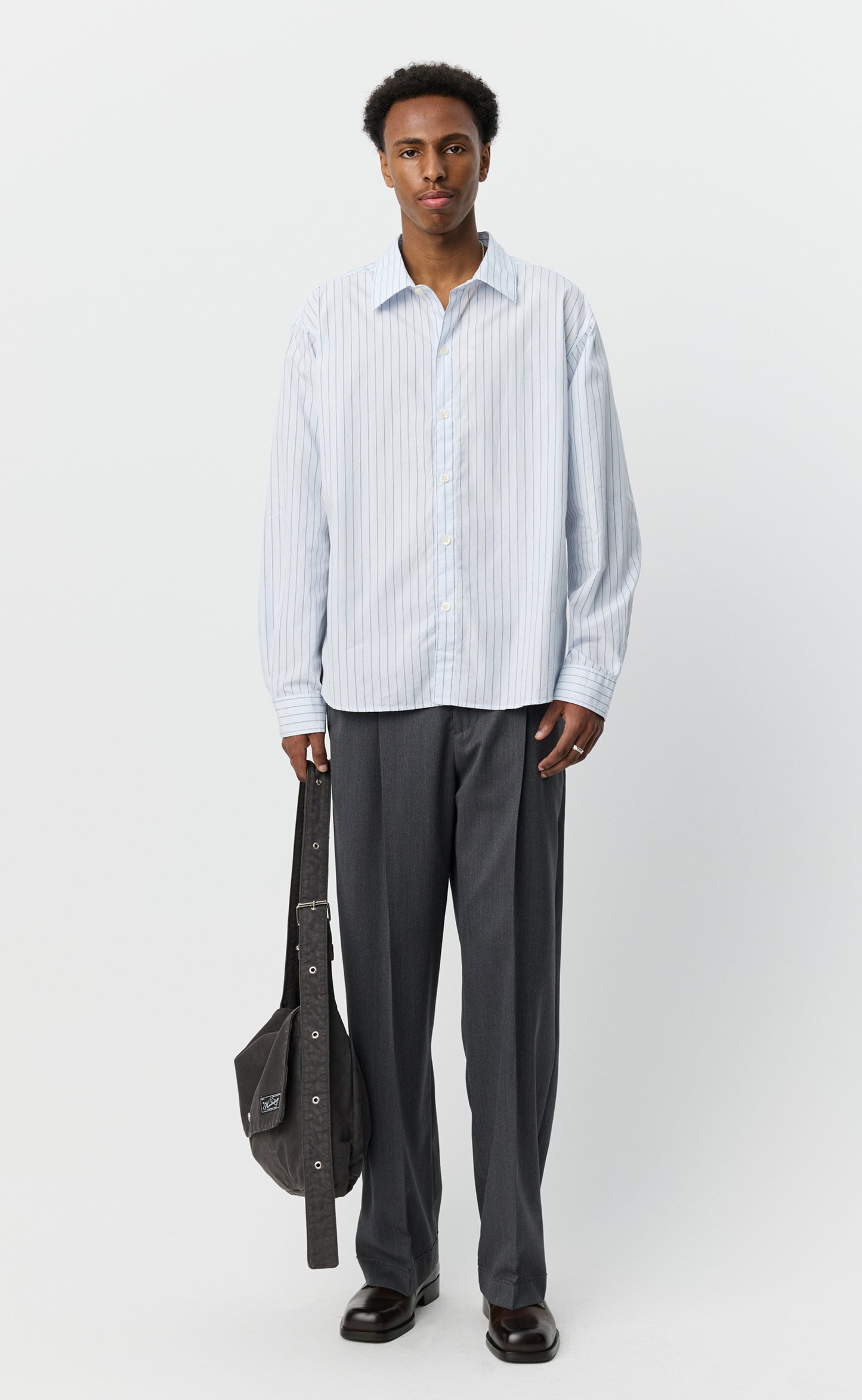 Generous Shirt - Faded Light Blue Stripe