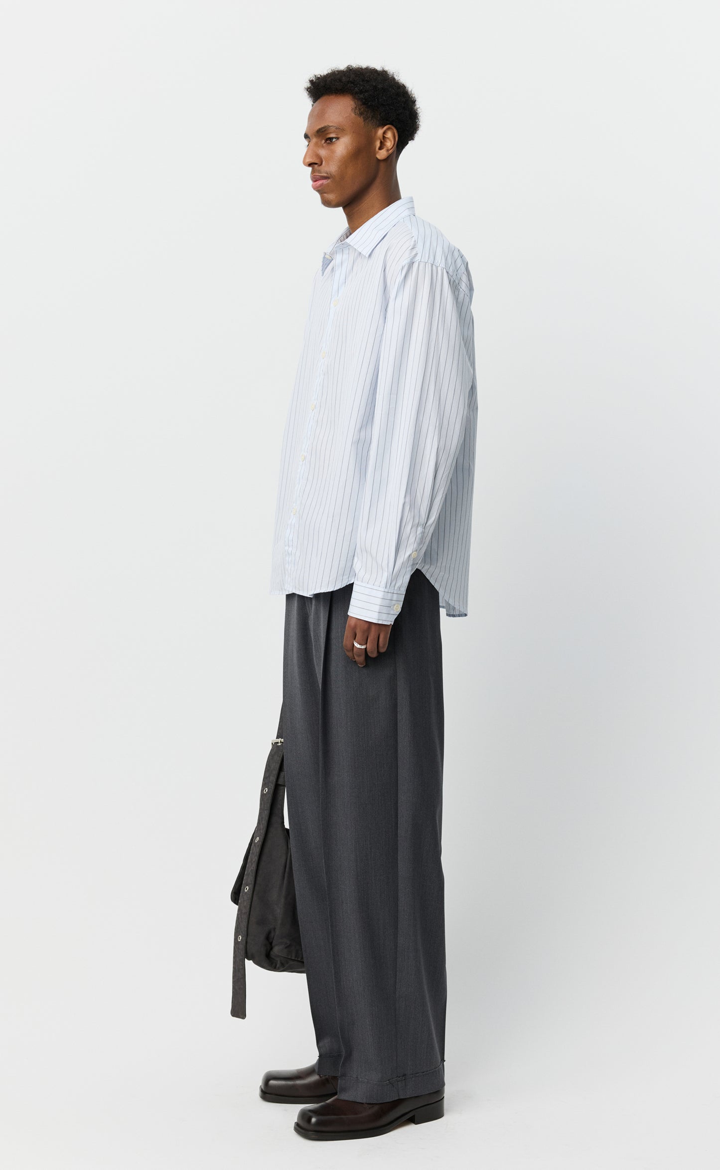 Generous Shirt - Faded Light Blue Stripe