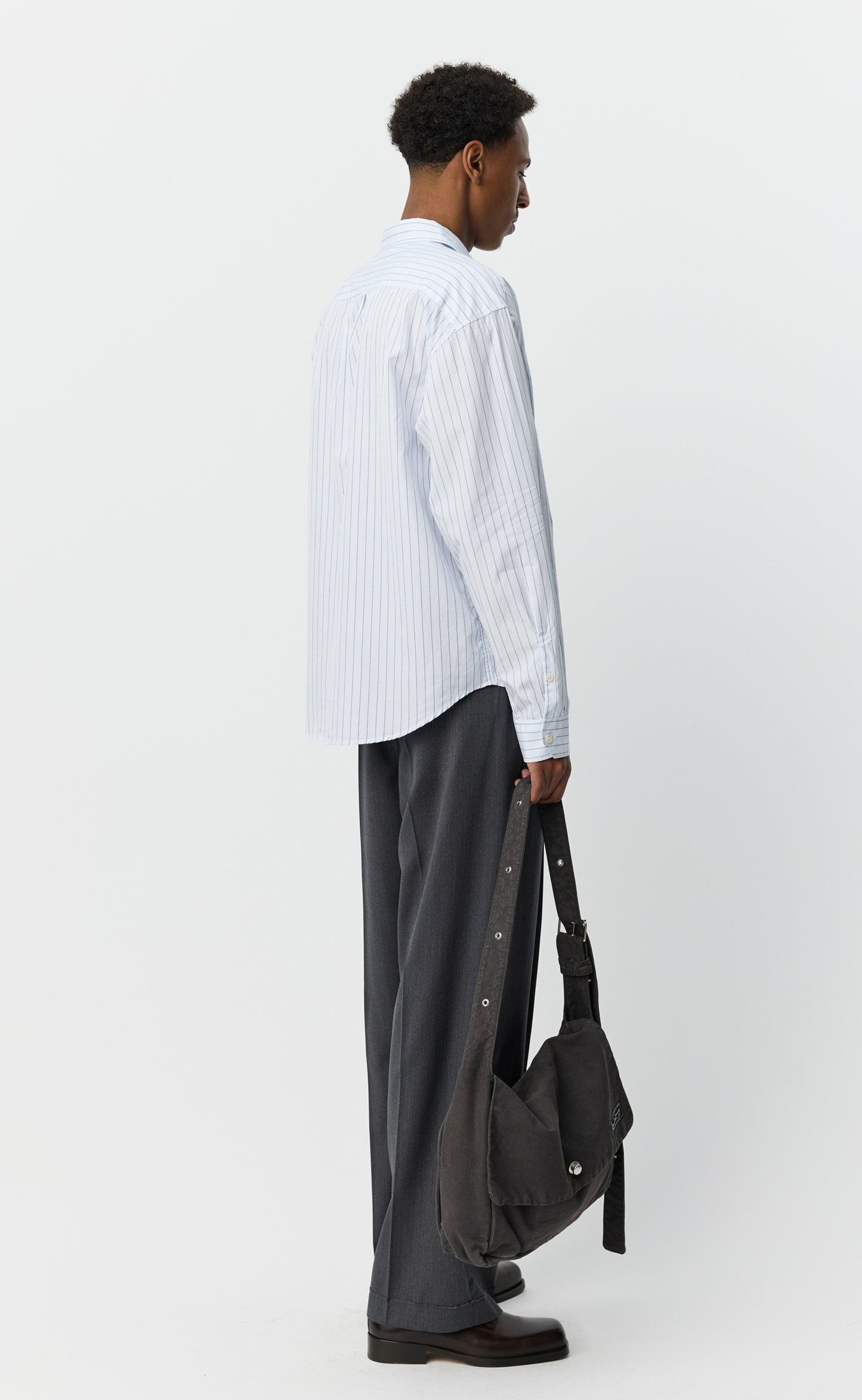 Generous Shirt - Faded Light Blue Stripe