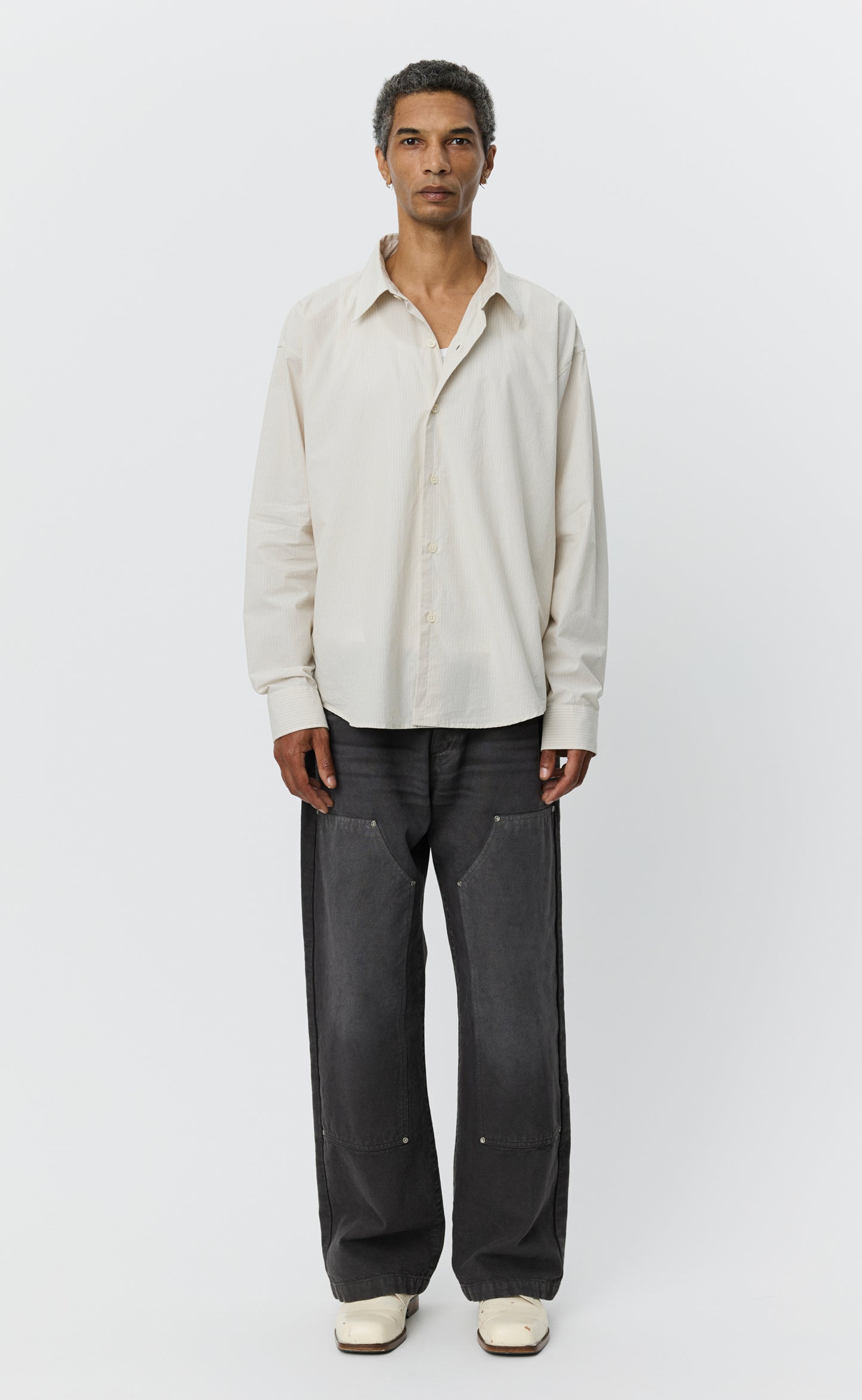 Exact Shirt - Pale Office Stripe