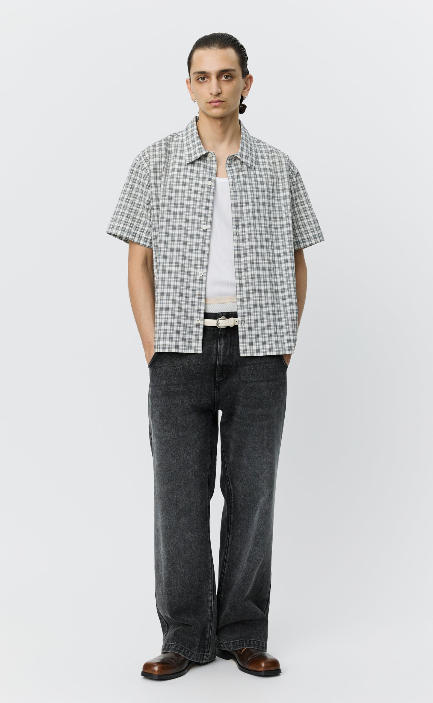 Holiday Shirt - Off White Check