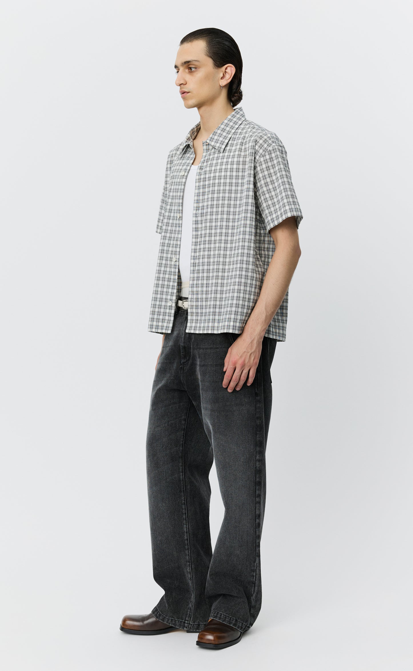 Holiday Shirt - Off White Check