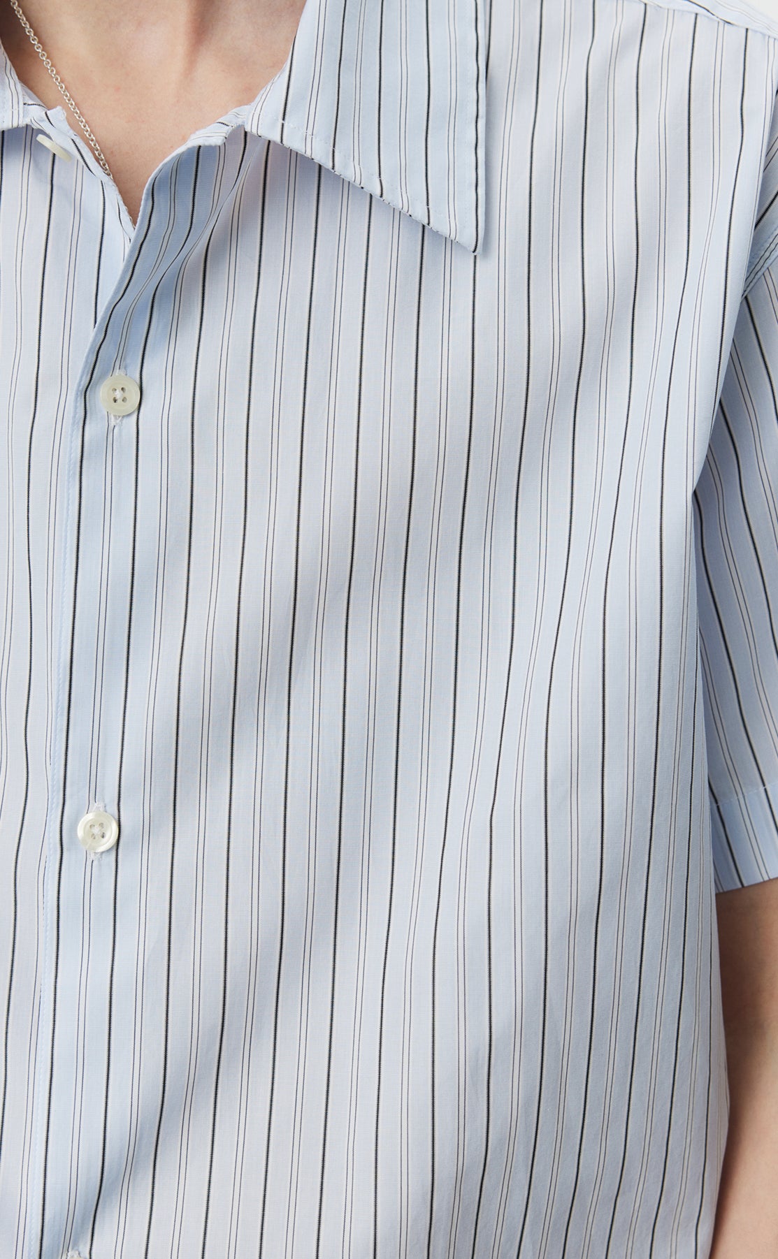 Holiday Shirt - Light Blue Banker Stripe