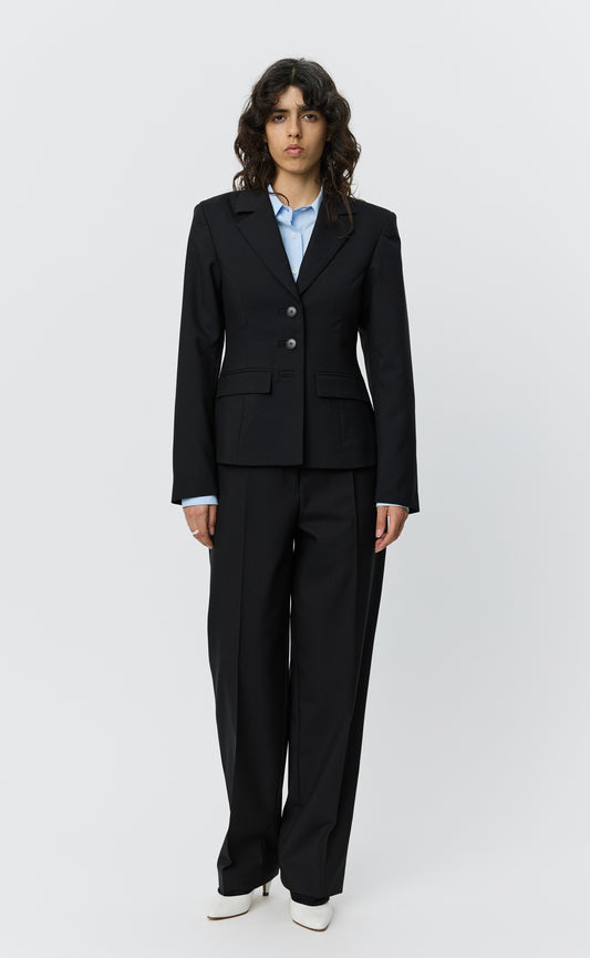 Index Blazer - Black Tropical Wool