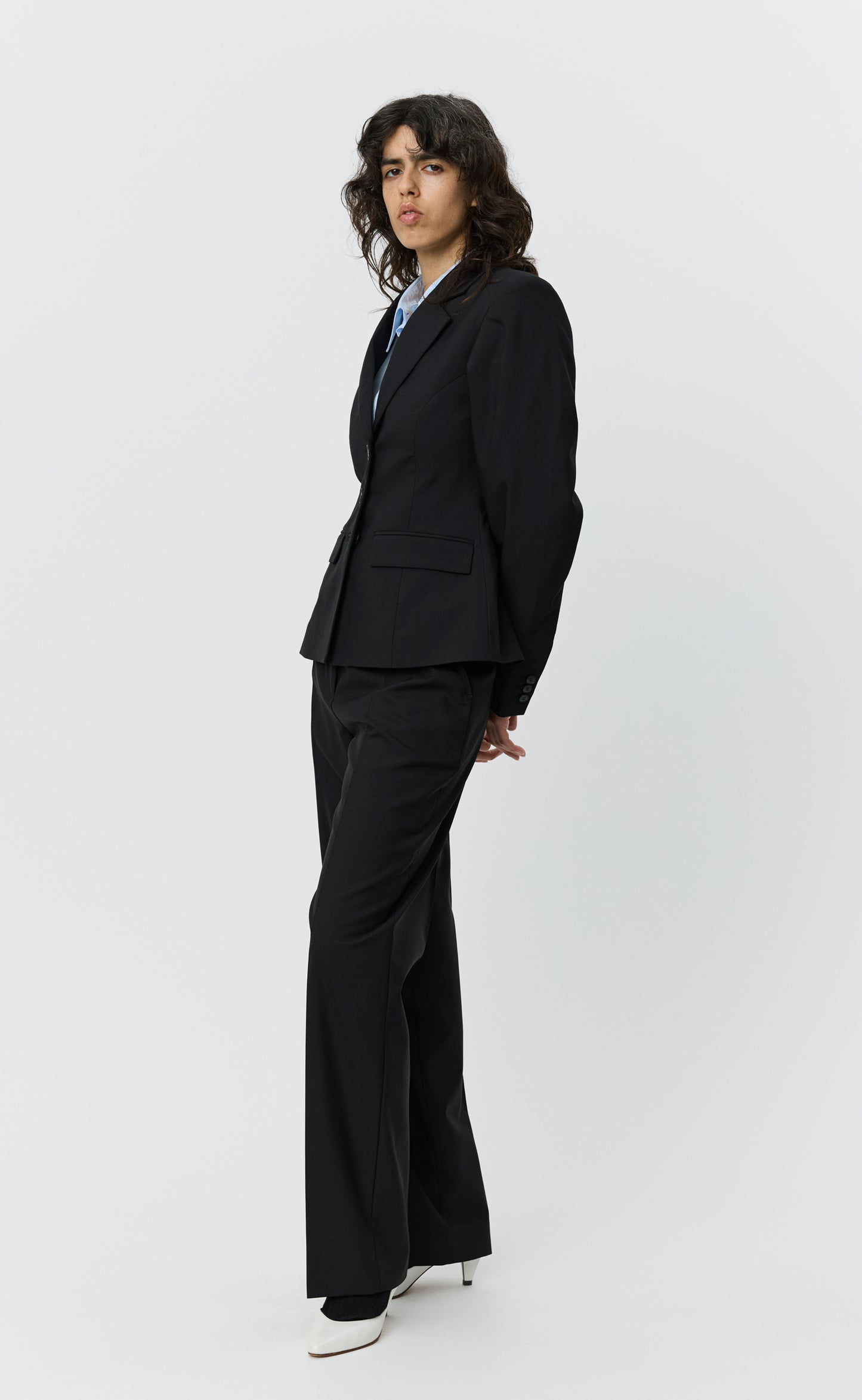 Index Blazer - Black Tropical Wool