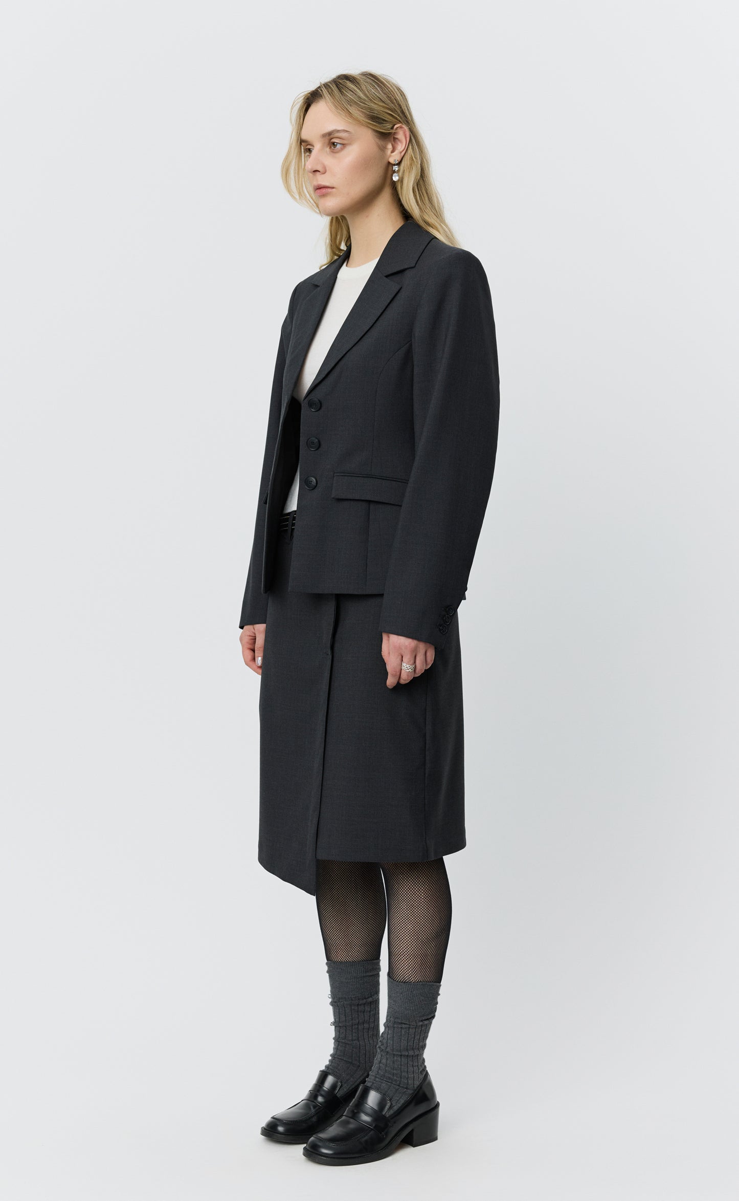 Index Blazer - Dark Grey Tropical Wool