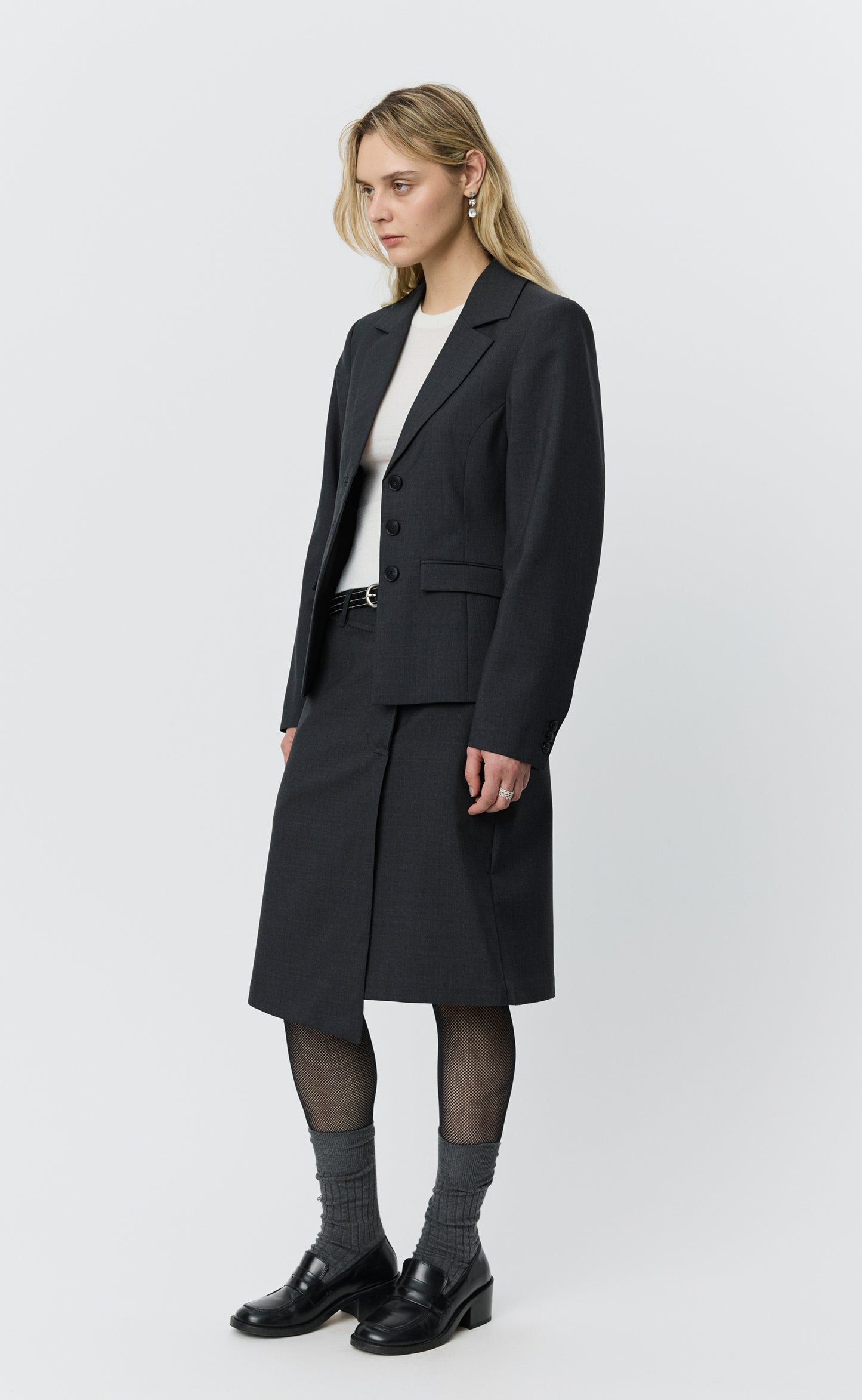 Index Blazer - Dark Grey Tropical Wool