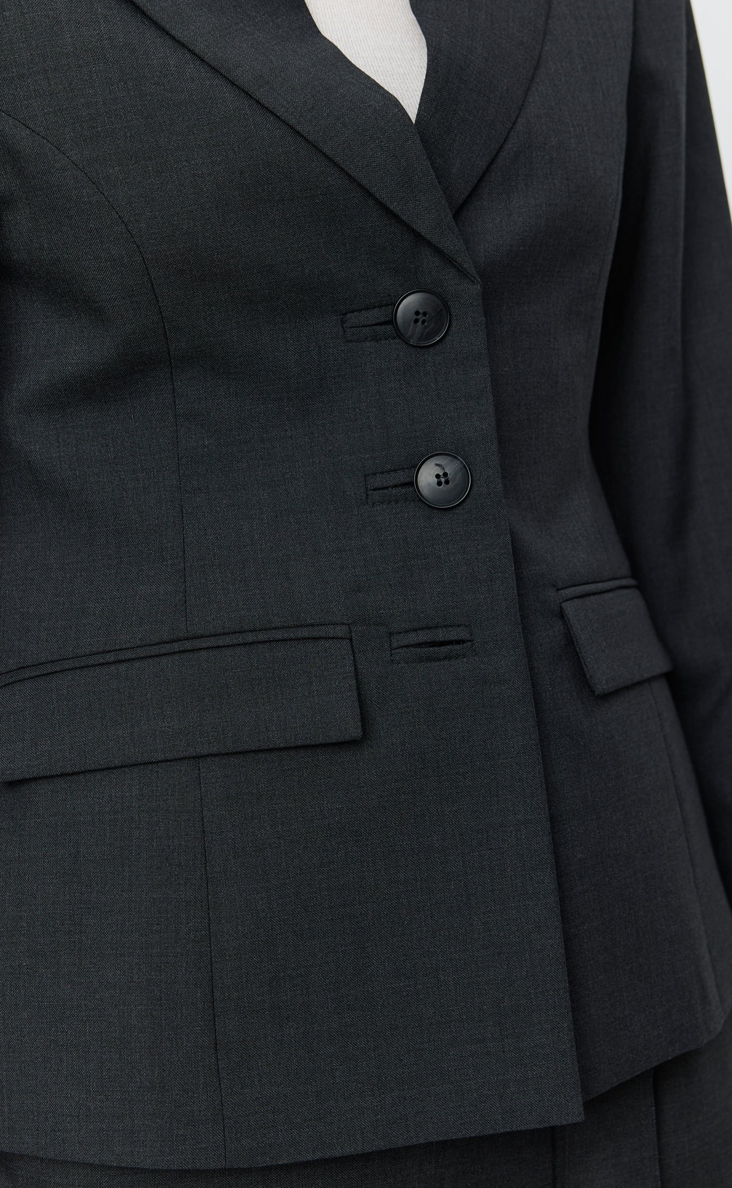 Index Blazer - Dark Grey Tropical Wool