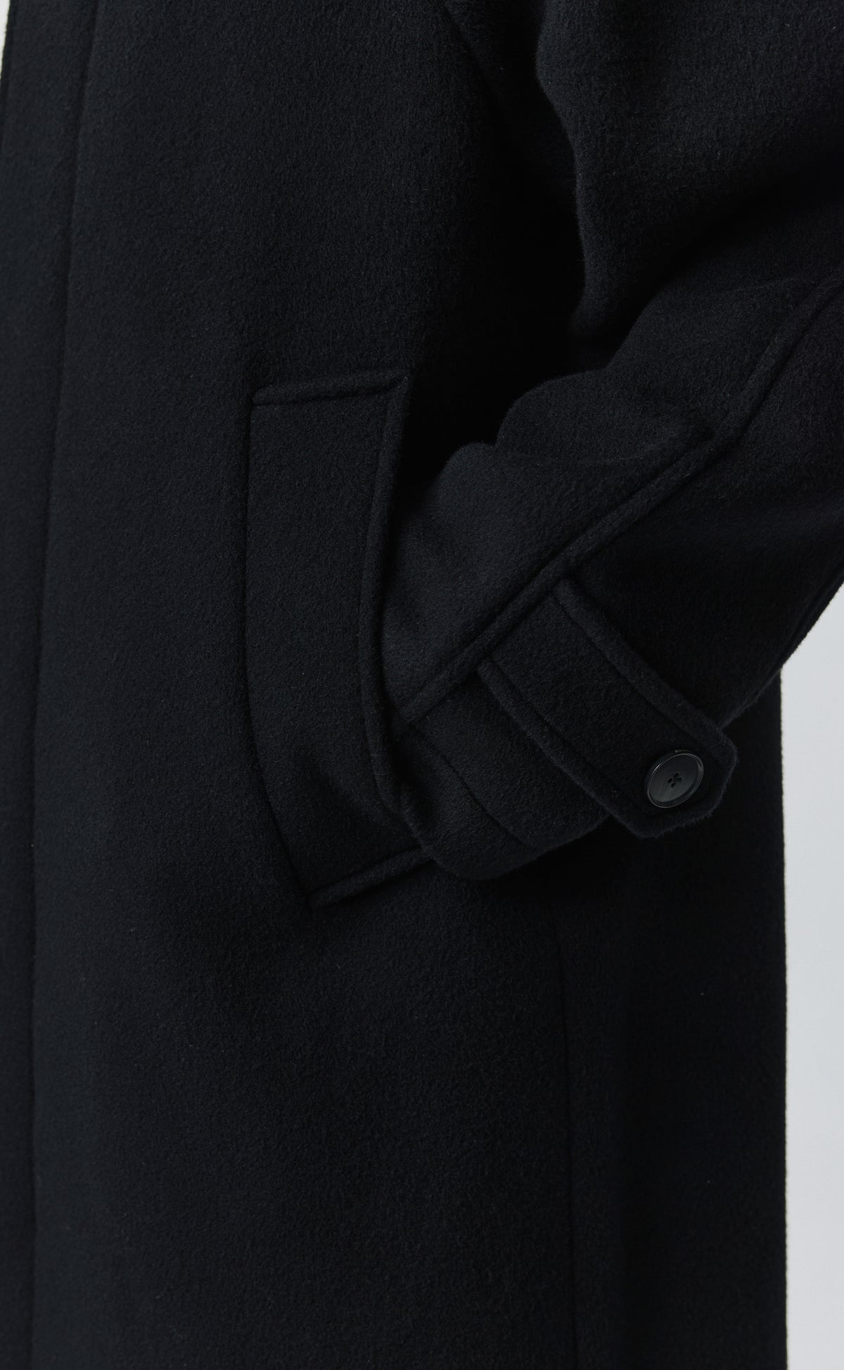 Installation Coat - Black Recycled Wool