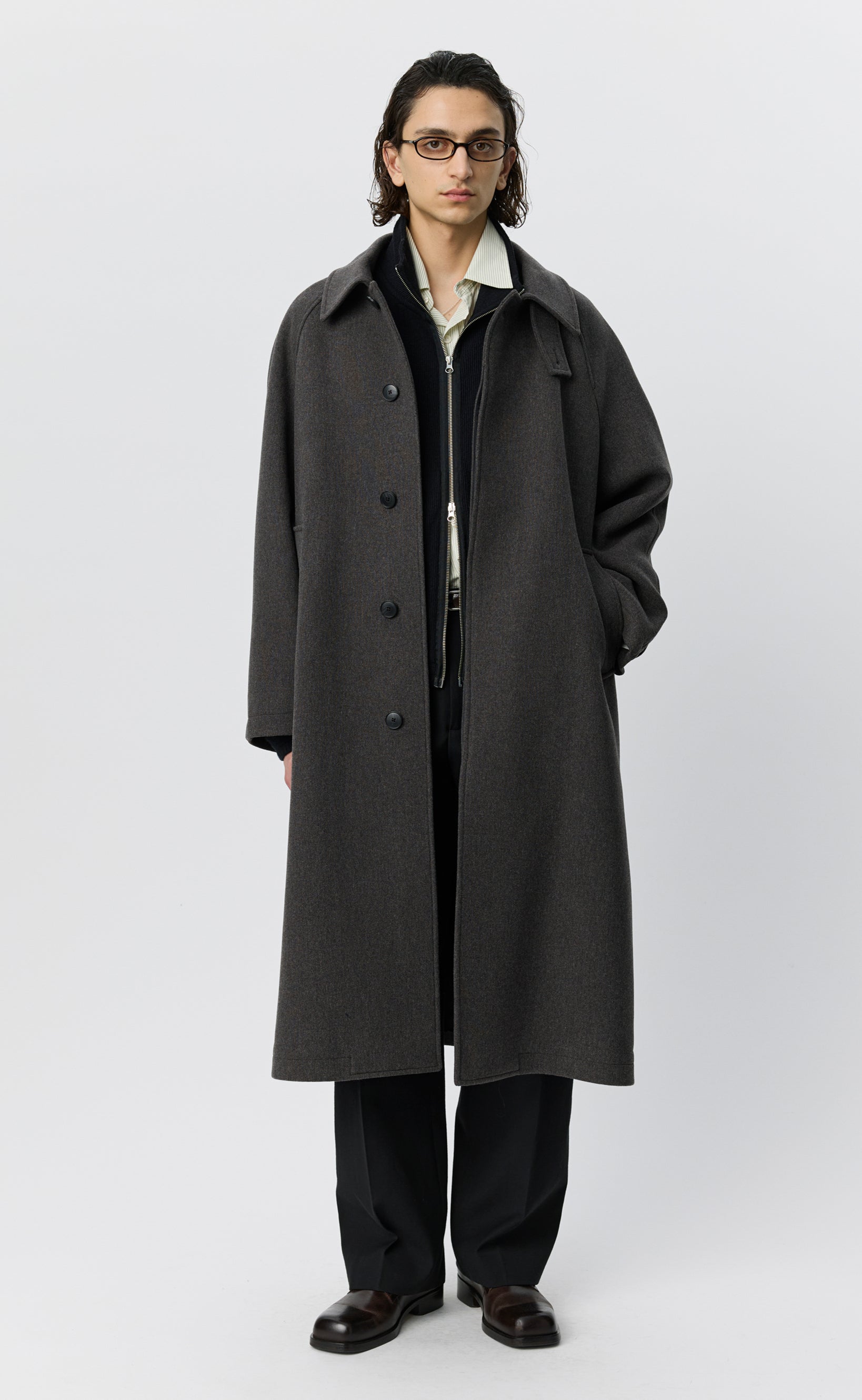 Installation Coat - Ash Brown Recycled Wool – mfpen