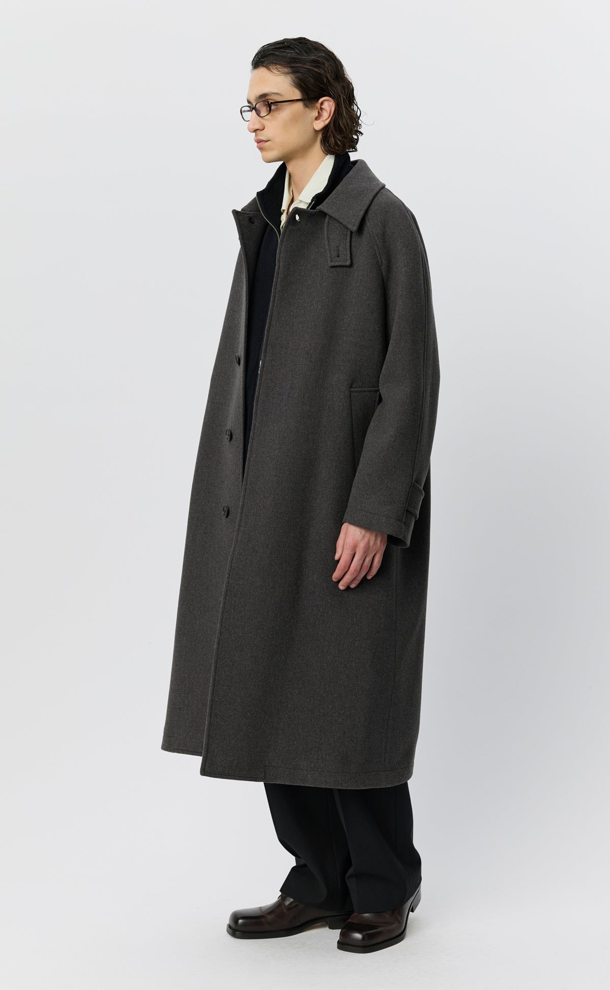 Installation Coat - Ash Brown Recycled Wool