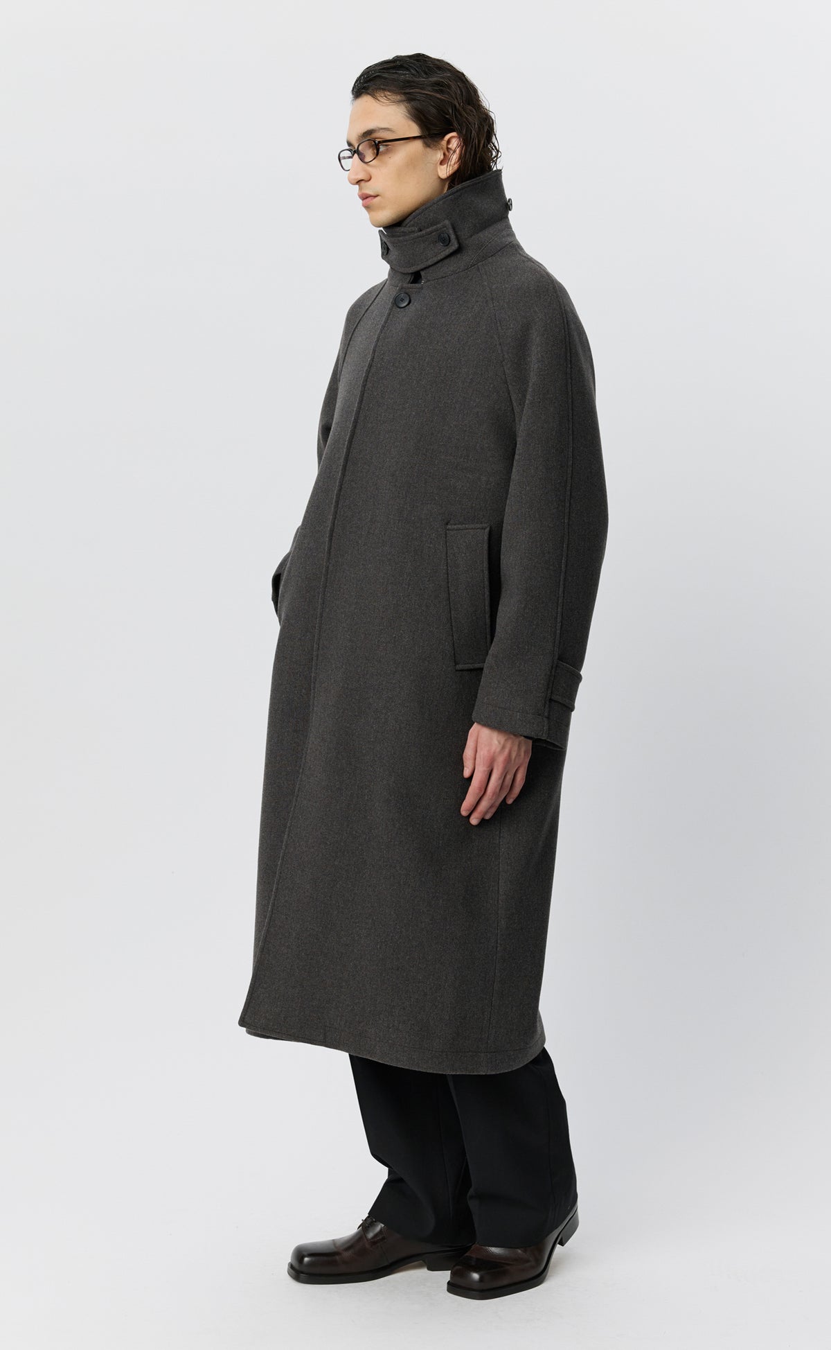 Installation Coat - Ash Brown Recycled Wool
