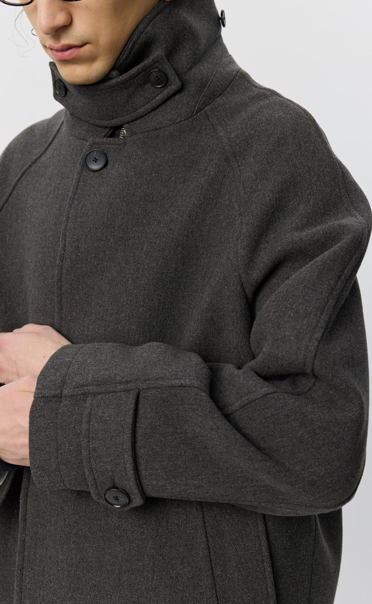 Installation Coat - Ash Brown Recycled Wool