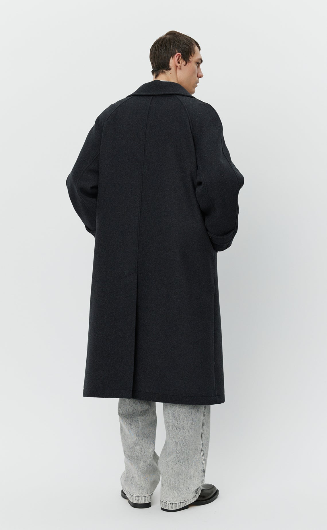 Installation Coat  - Dark Grey Recycled Wool