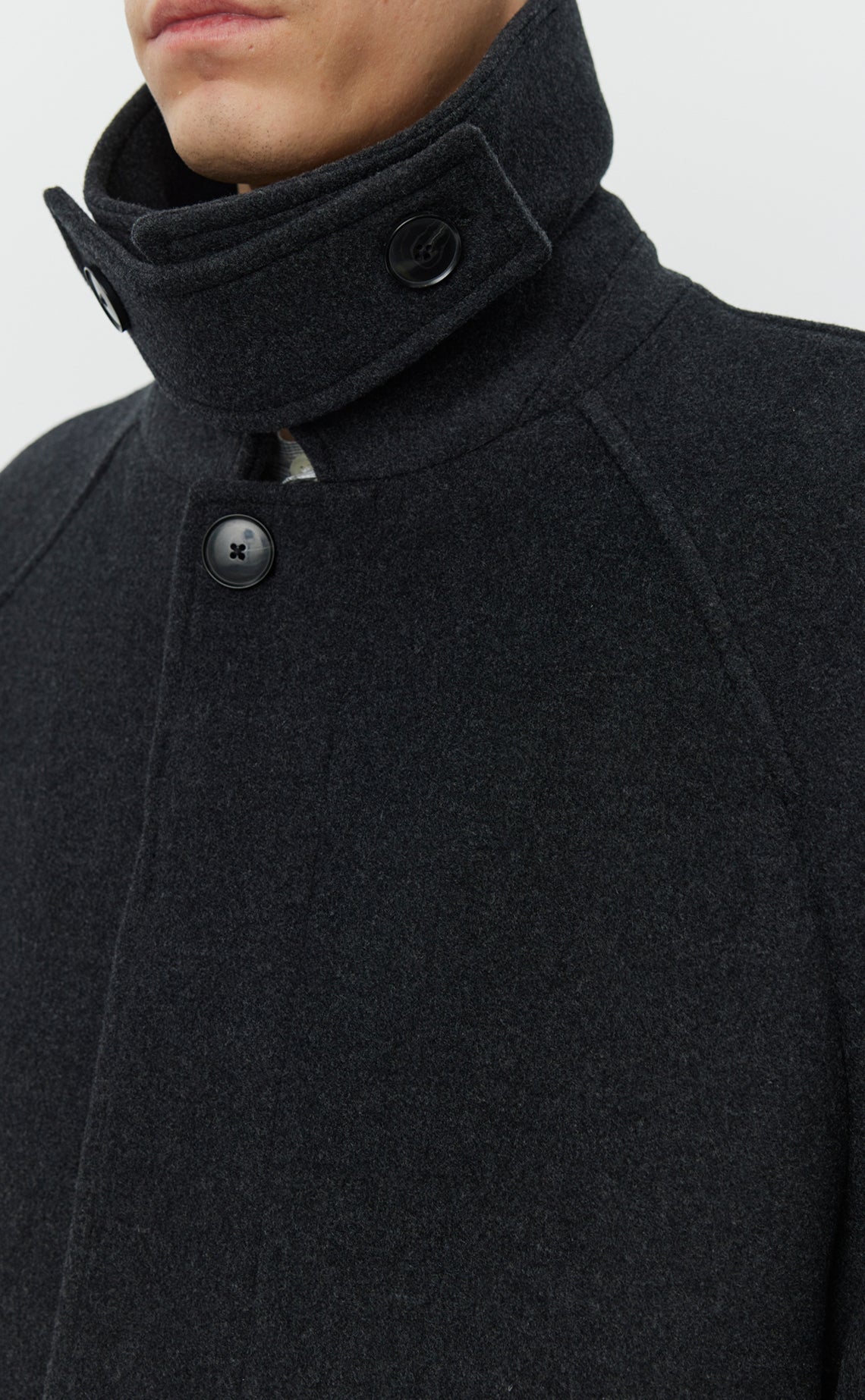 Installation Coat  - Dark Grey Recycled Wool