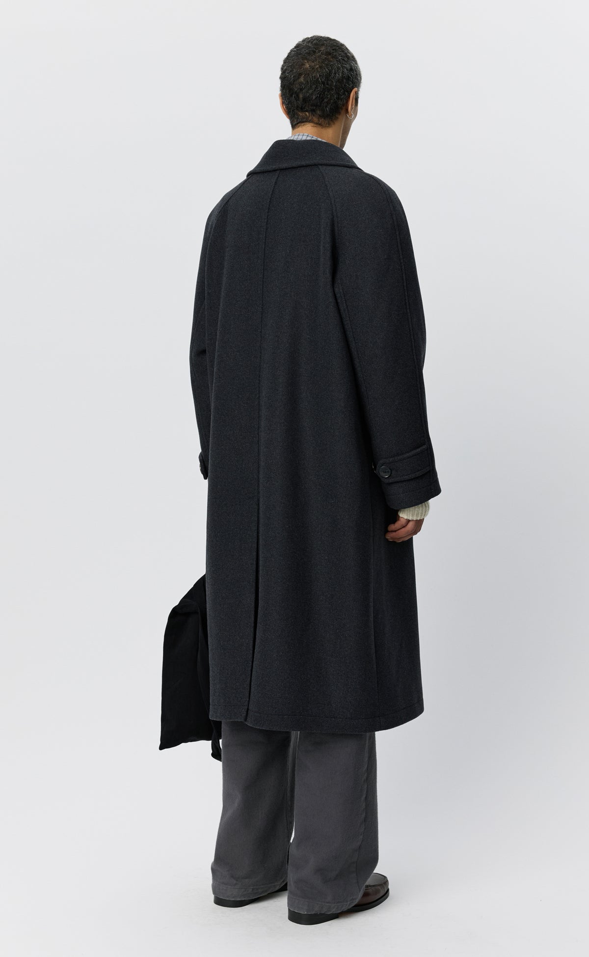 Installation Coat - Dark Grey Recycled Wool