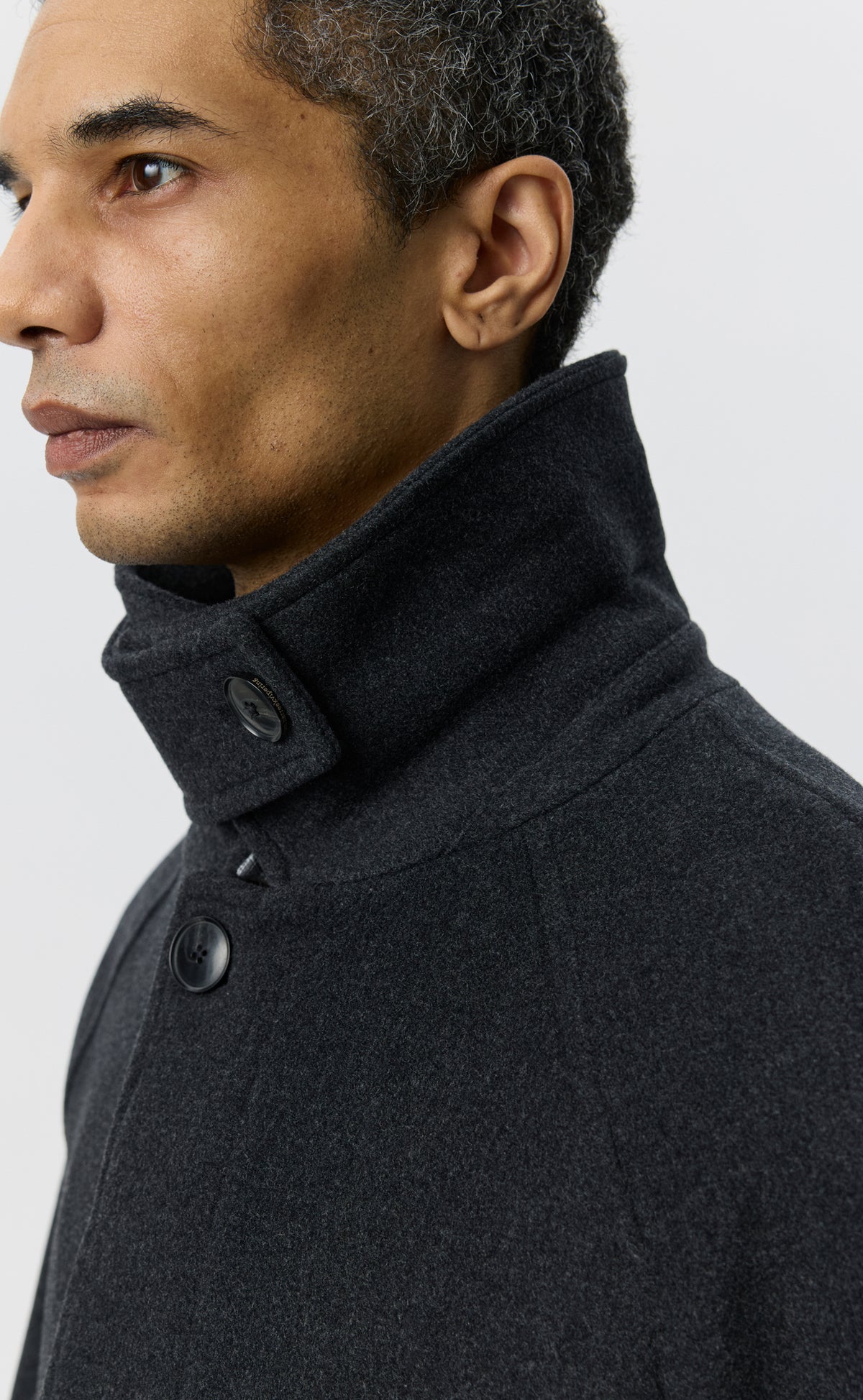 Installation Coat - Dark Grey Recycled Wool
