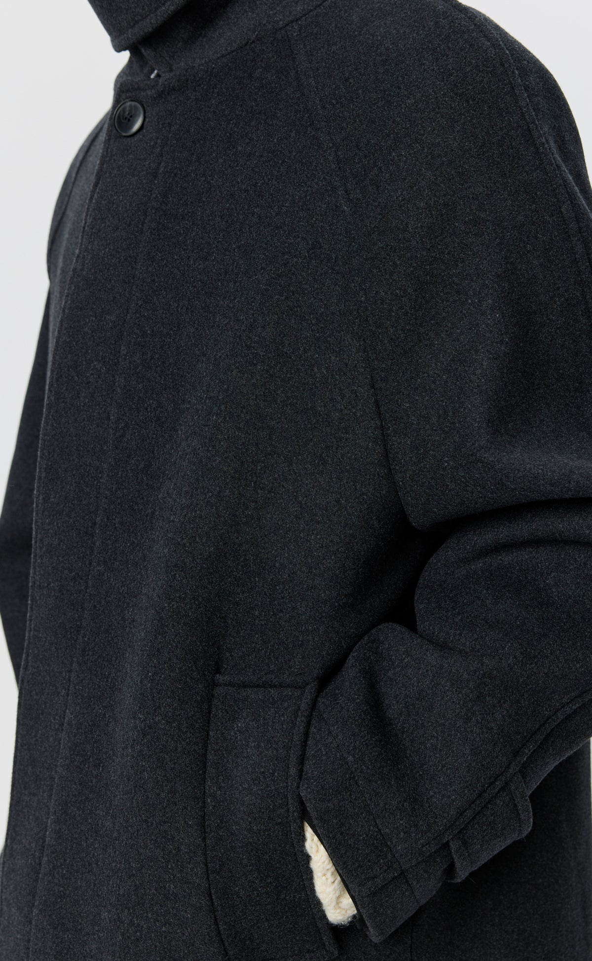 Installation Coat - Dark Grey Recycled Wool