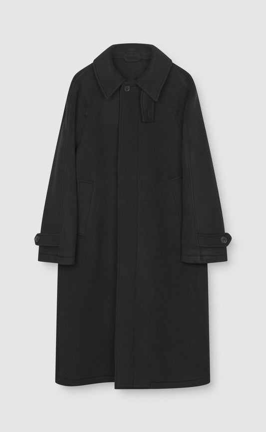 Installation Coat - Black Recycled Wool
