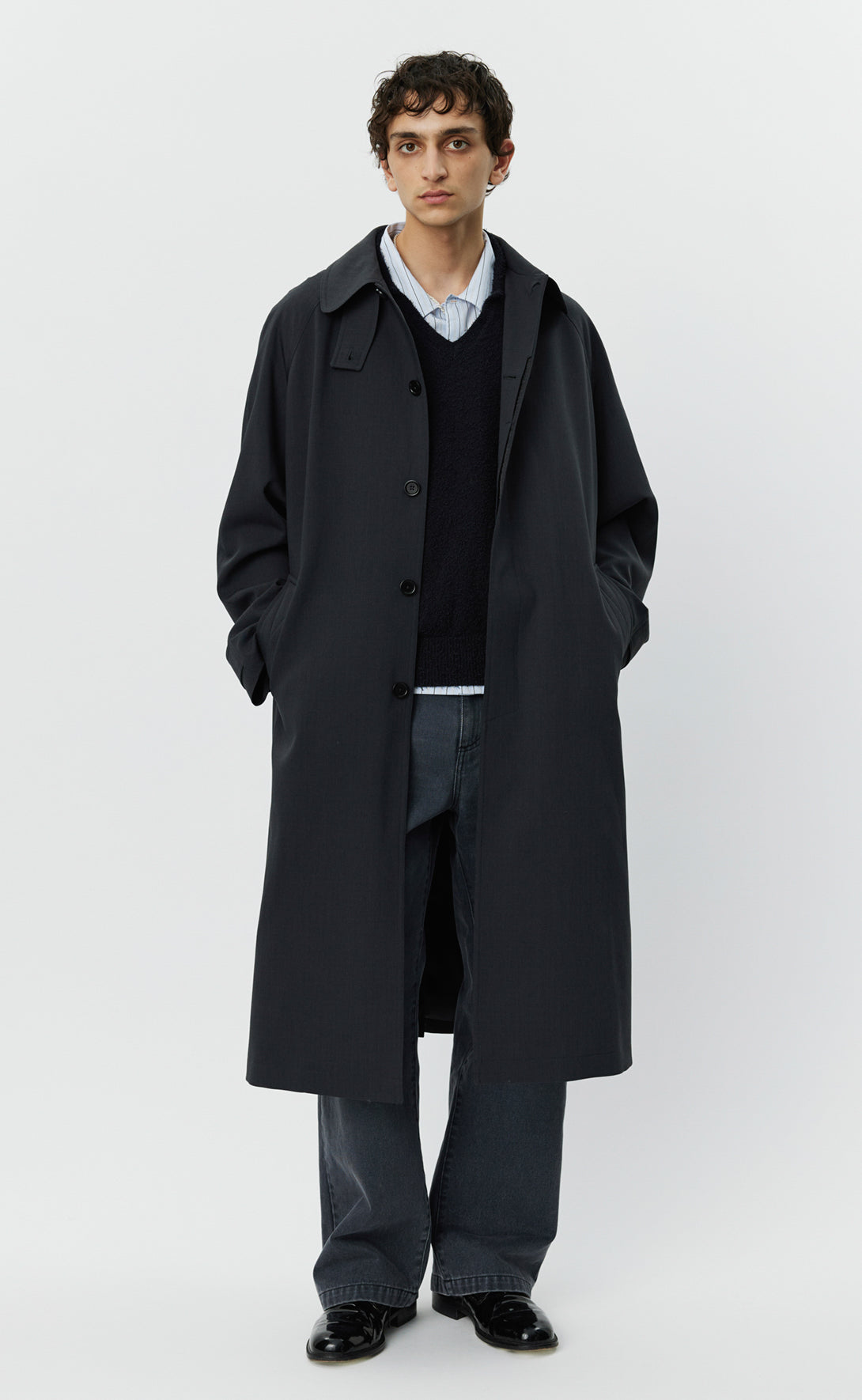 Installation Coat - Dark Grey Wool