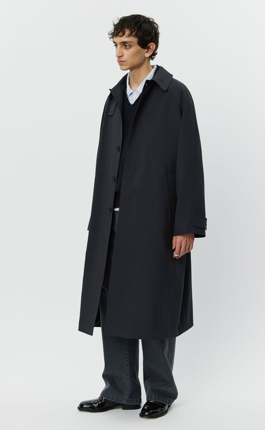 Installation Coat - Dark Grey Wool