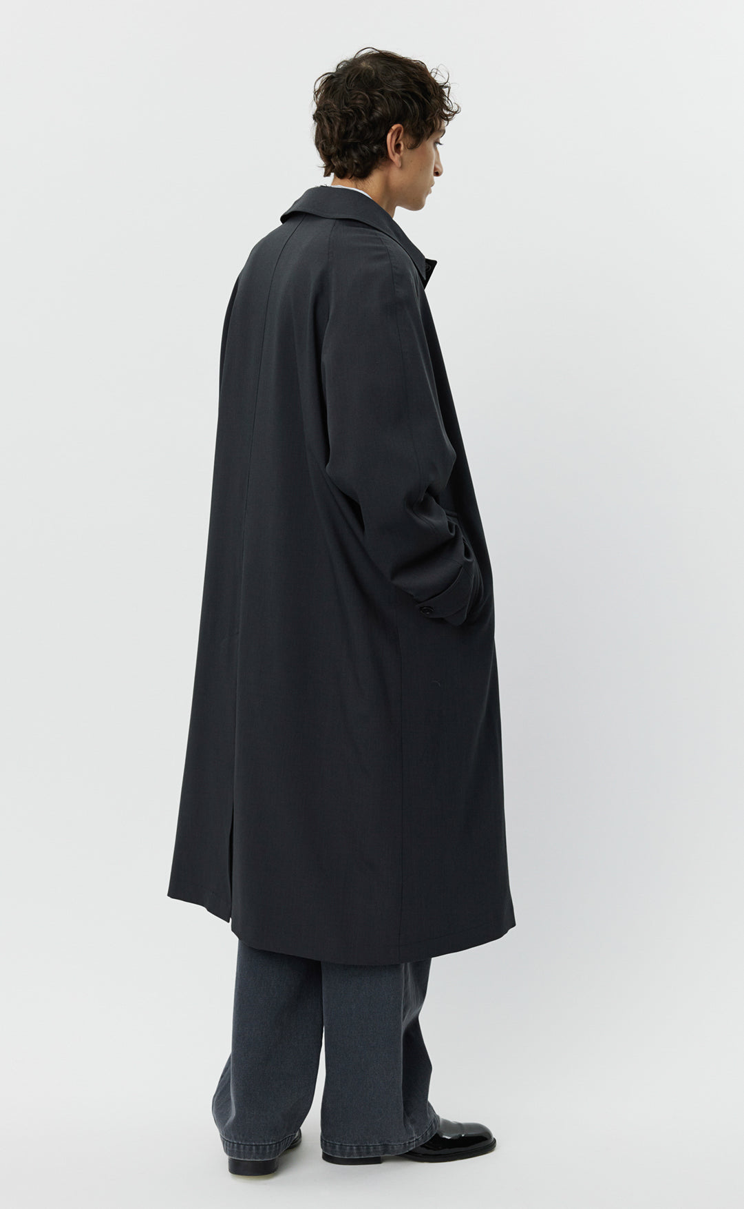 Installation Coat - Dark Grey Wool