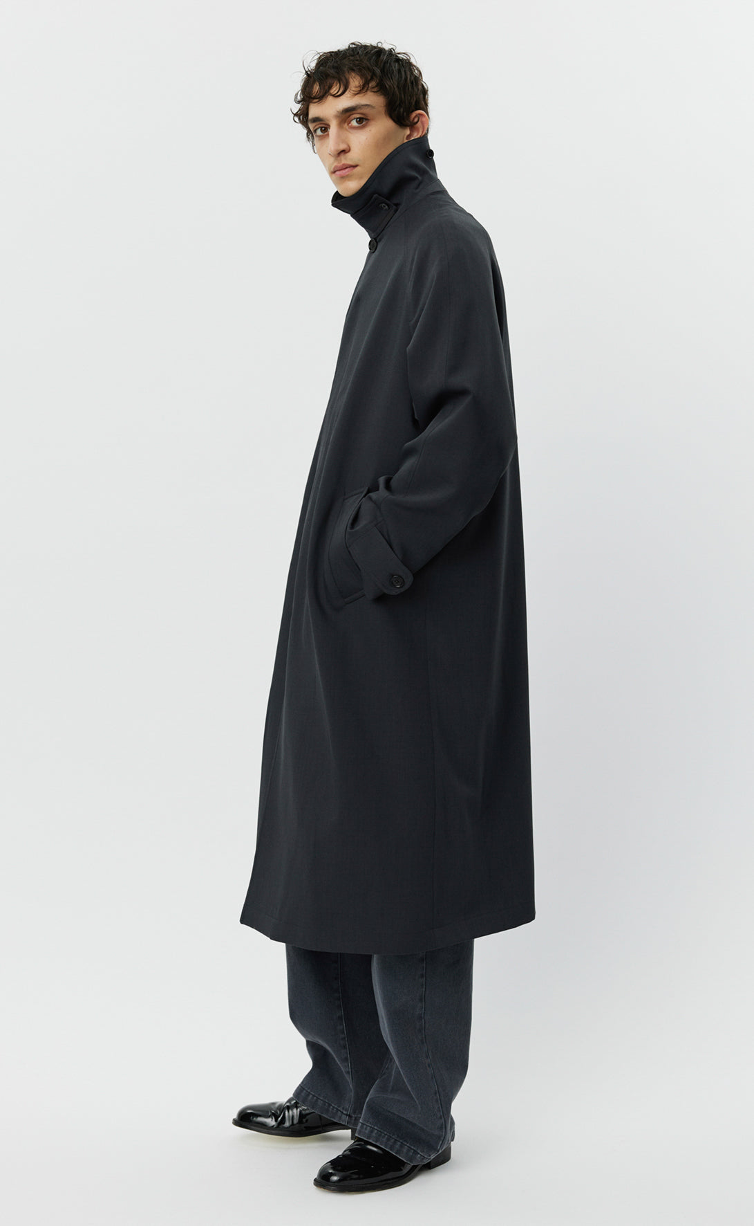 Installation Coat - Dark Grey Wool