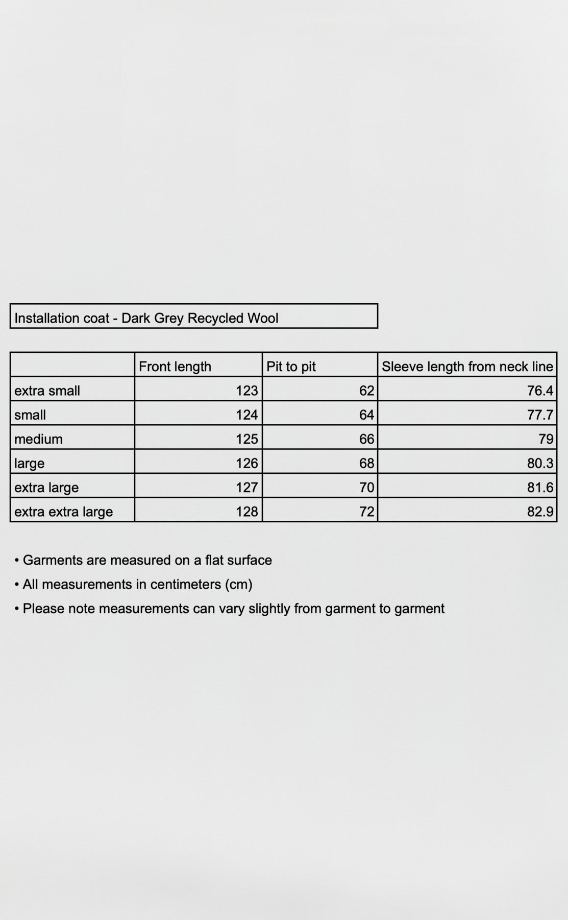 Installation Coat  - Dark Grey Recycled Wool