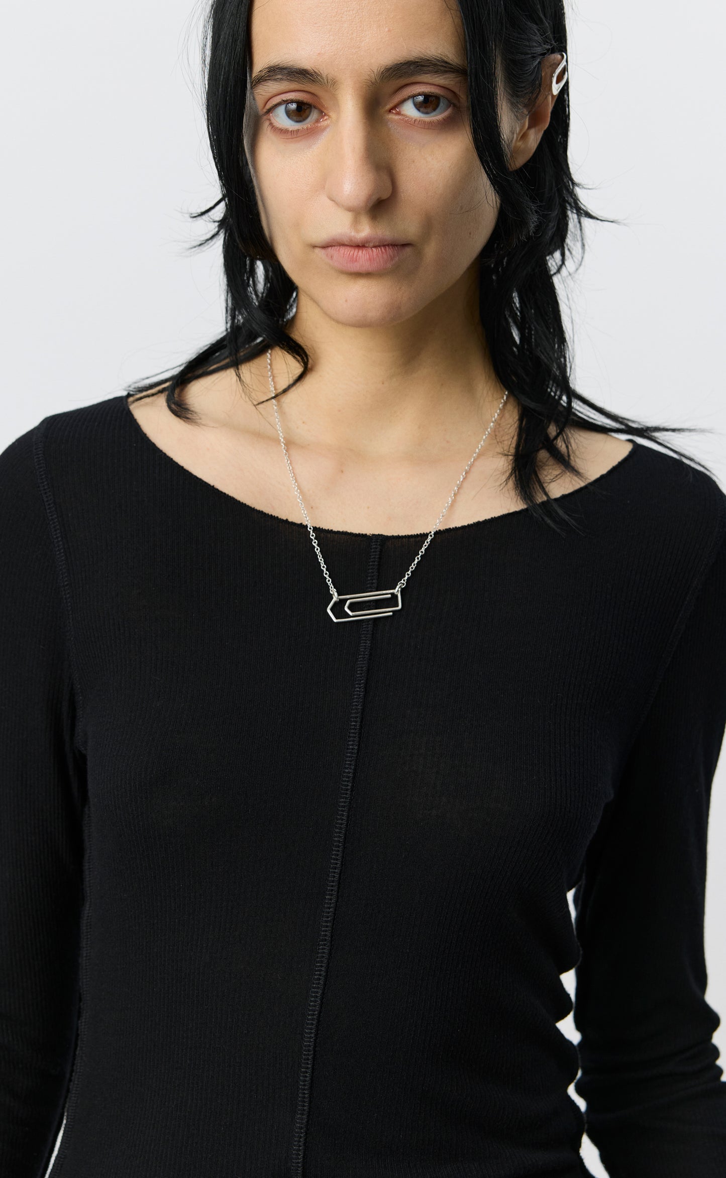 LS Flatlock Tee - Black Rib