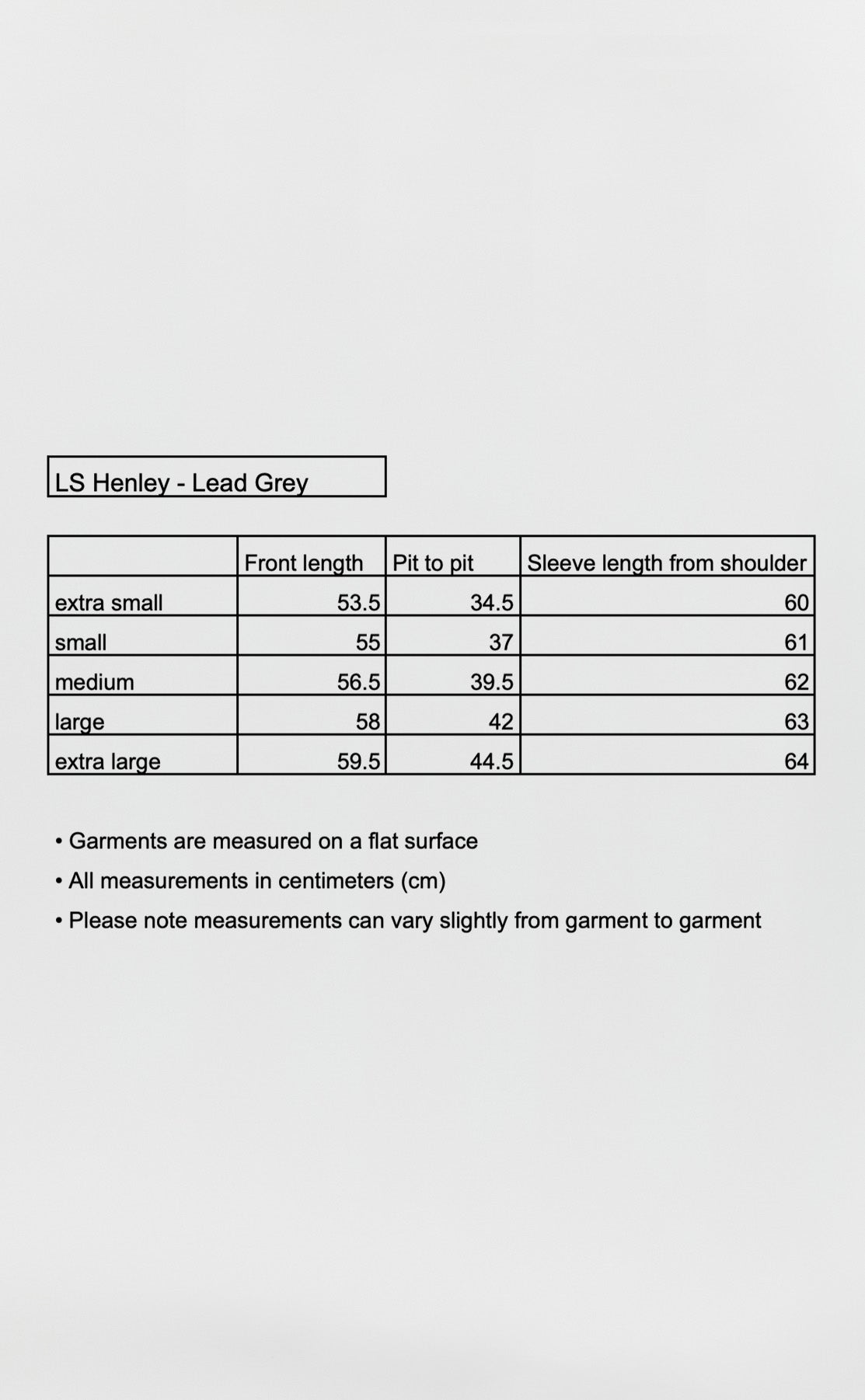 LS Henley - Lead Grey Rib