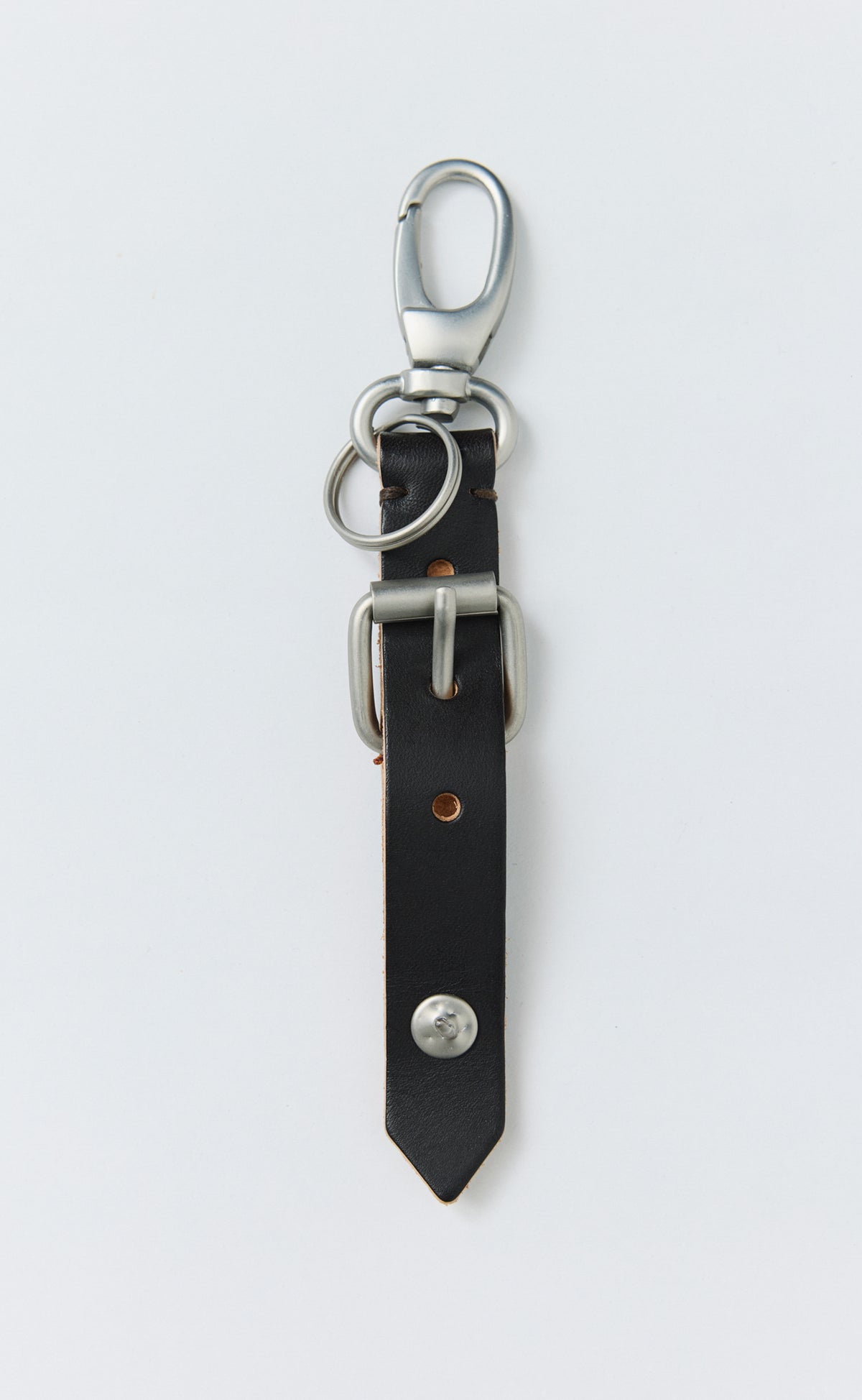 Leather Key Charm - Brown