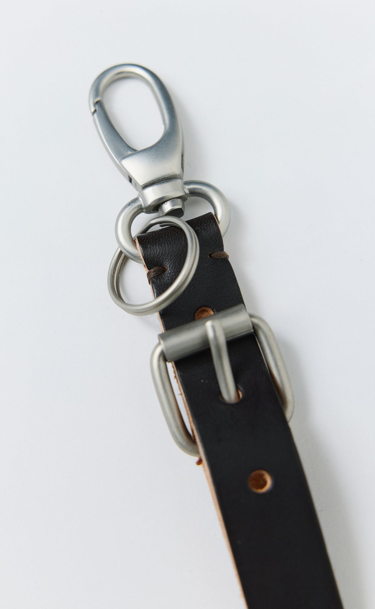 Leather Key Charm - Brown