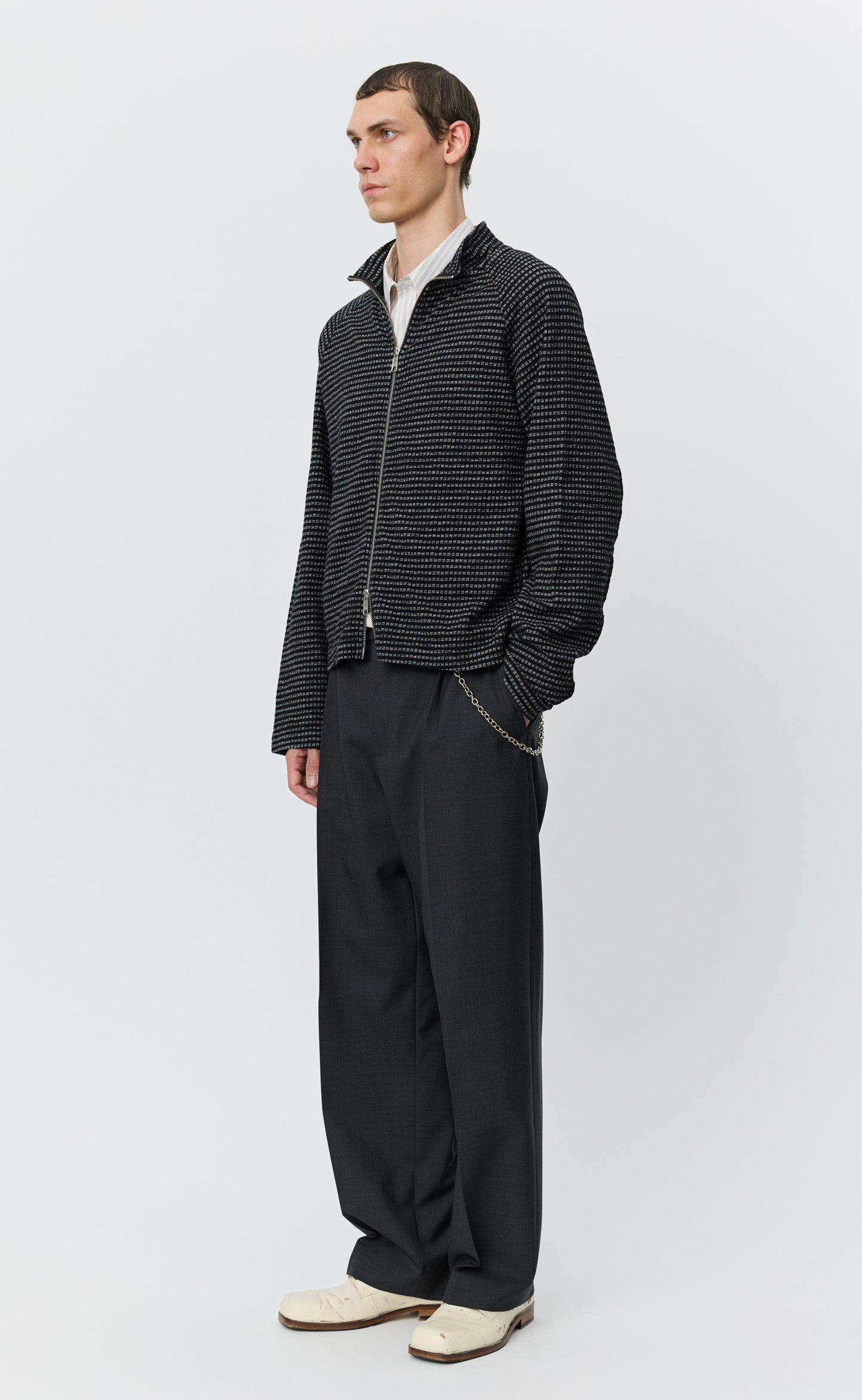 Leisure Zip Up - Black Experienced Check