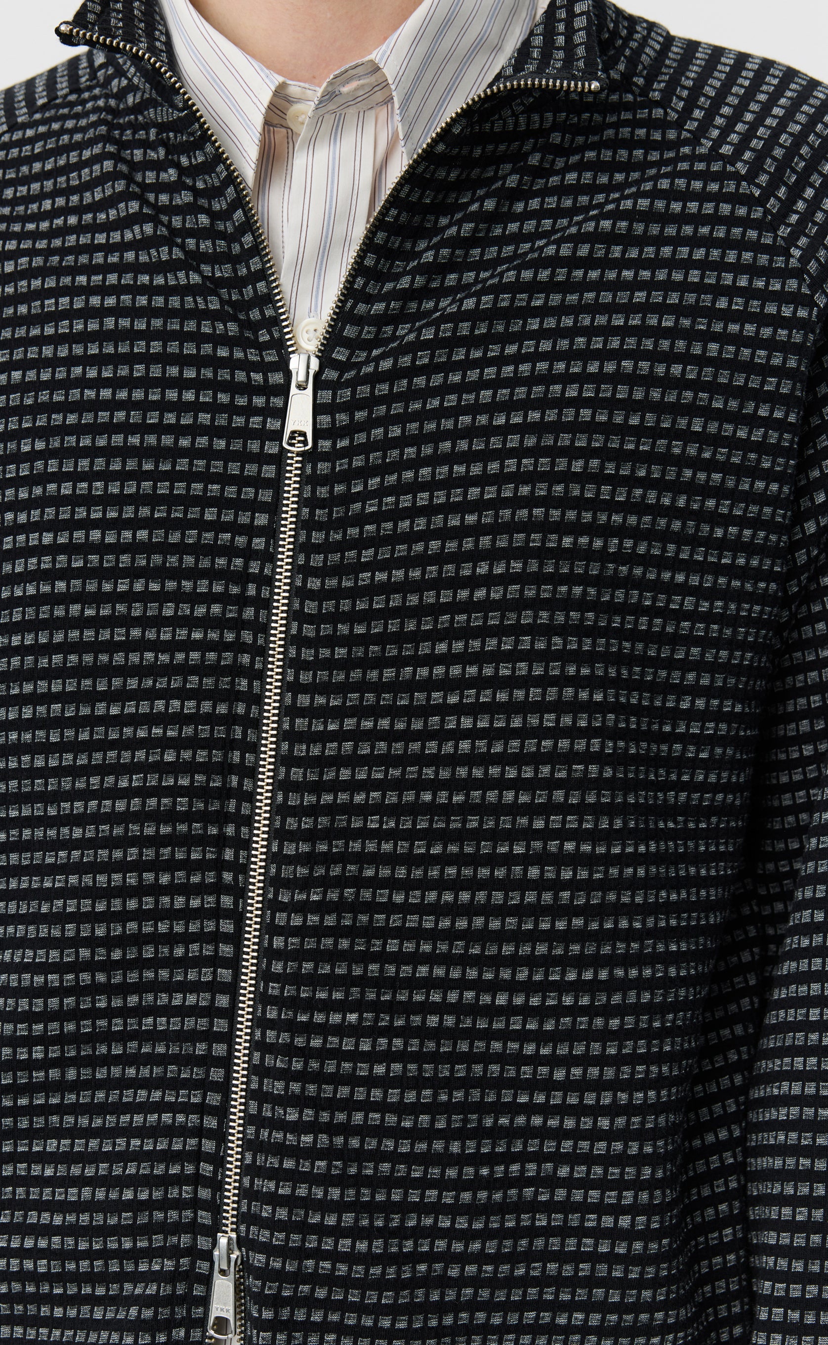Leisure Zip Up - Black Experienced Check – mfpen