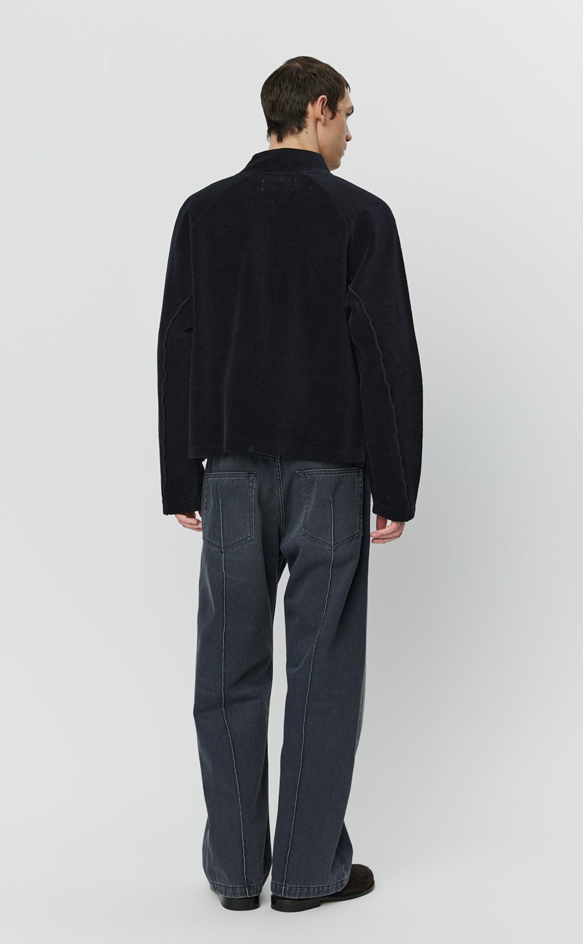 Leisure Zip Up - Black Jersey Cord