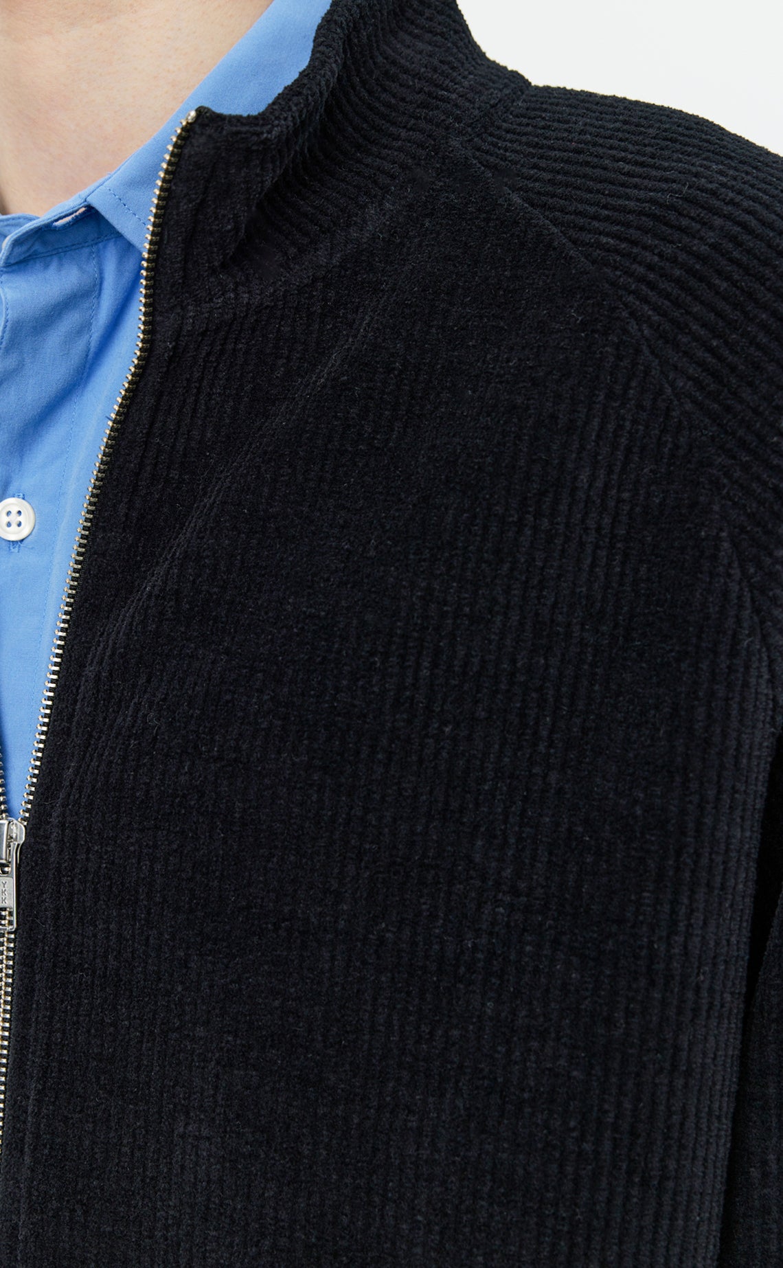 Leisure Zip Up - Black Jersey Cord
