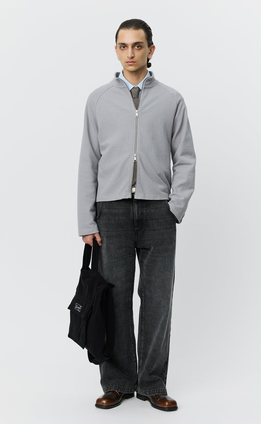 Leisure Zip Up - Mineral Grey Needle Jump