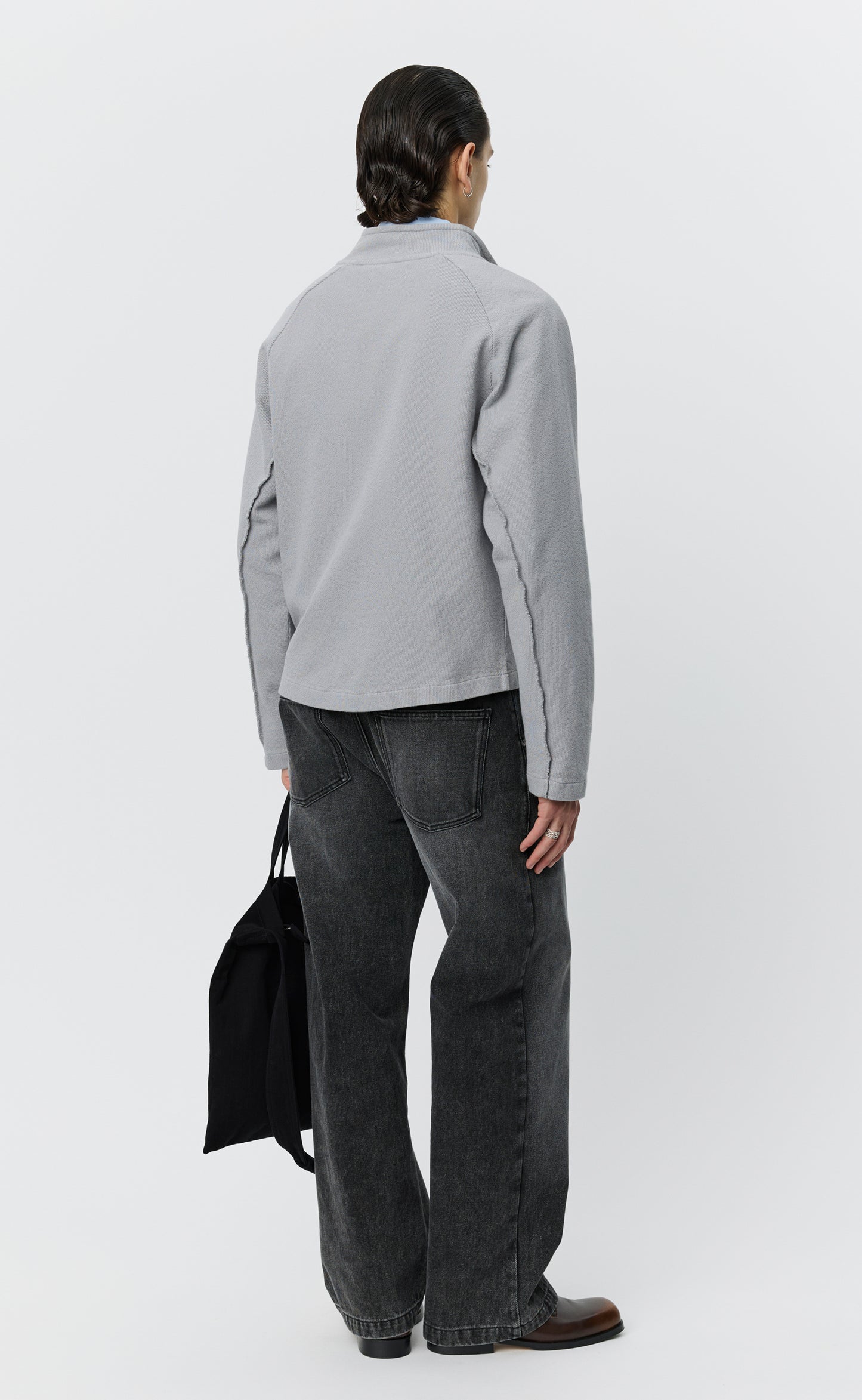 Leisure Zip Up - Mineral Grey Needle Jump