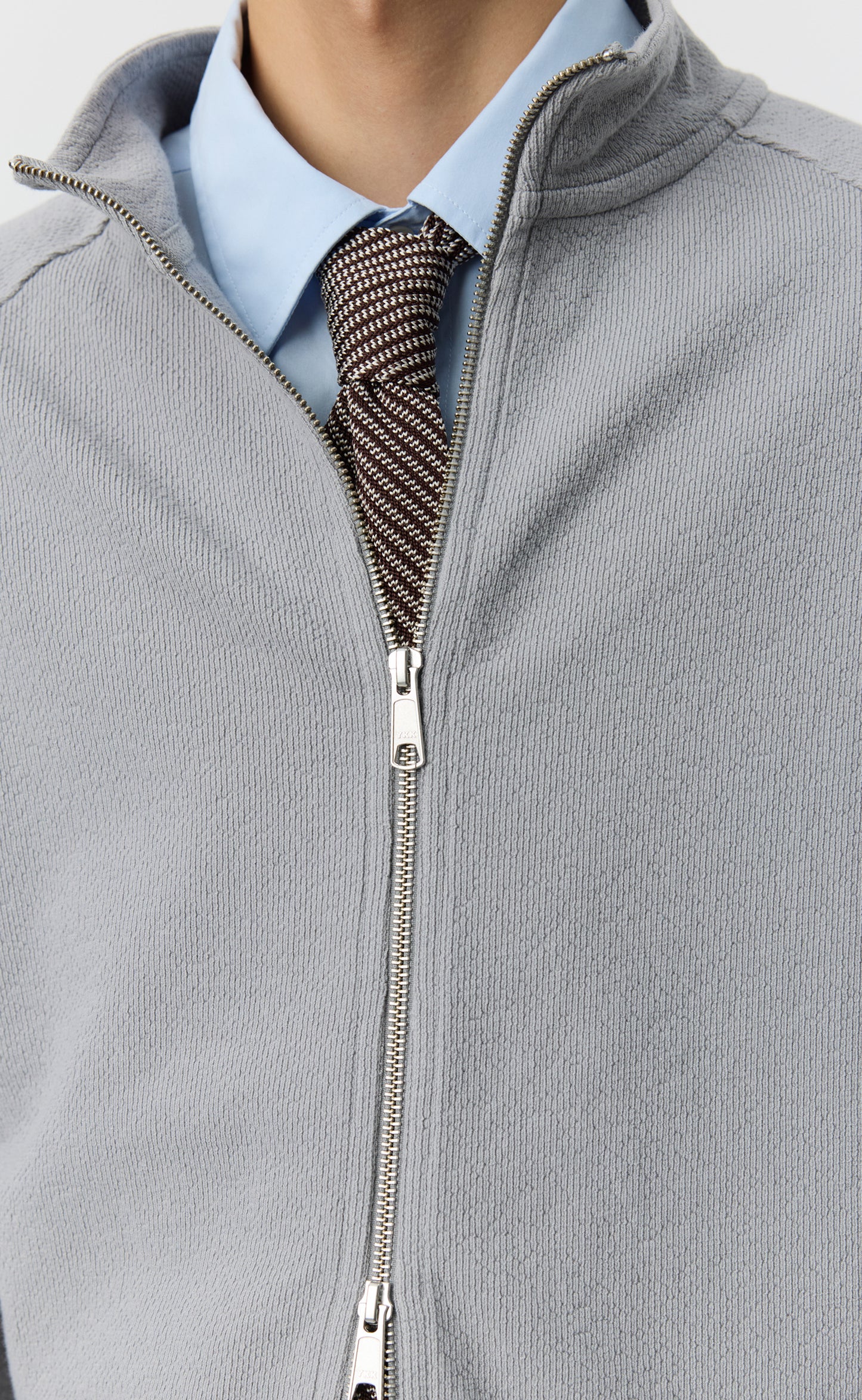 Leisure Zip Up - Mineral Grey Needle Jump