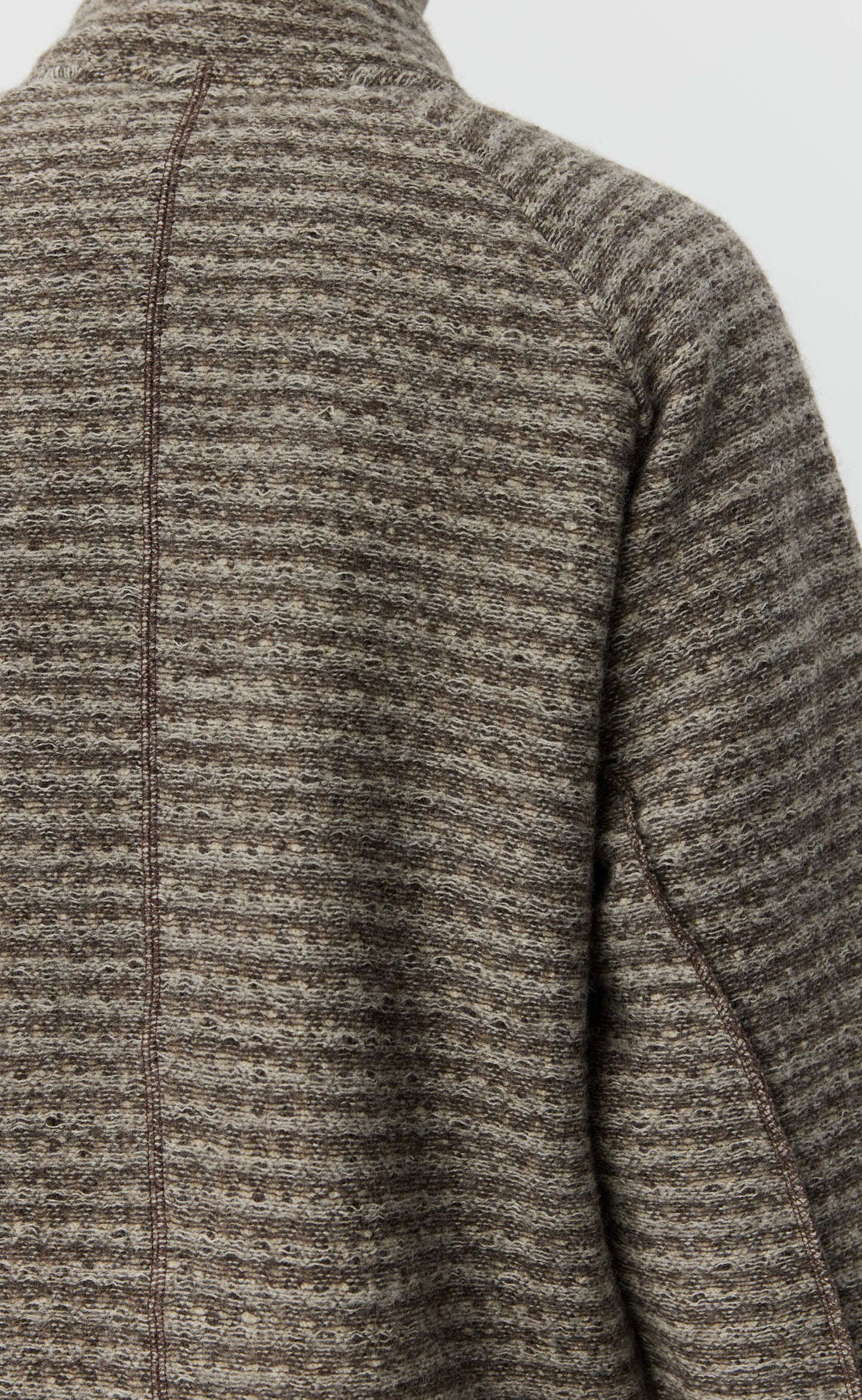 Leisure Zip Up - Shredded Brown Stripe