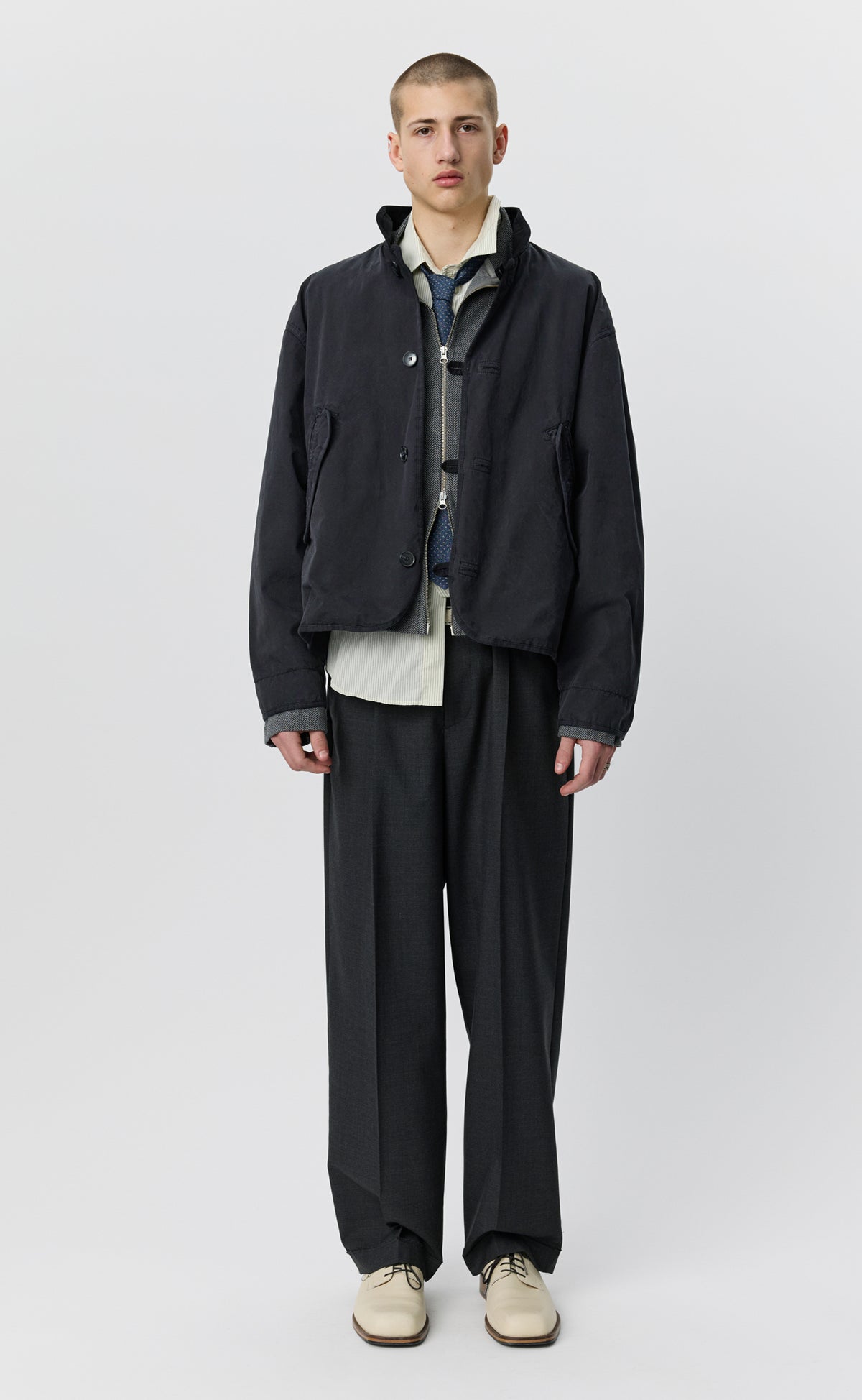 Liner Jacket - Dusty Black Dense Cotton